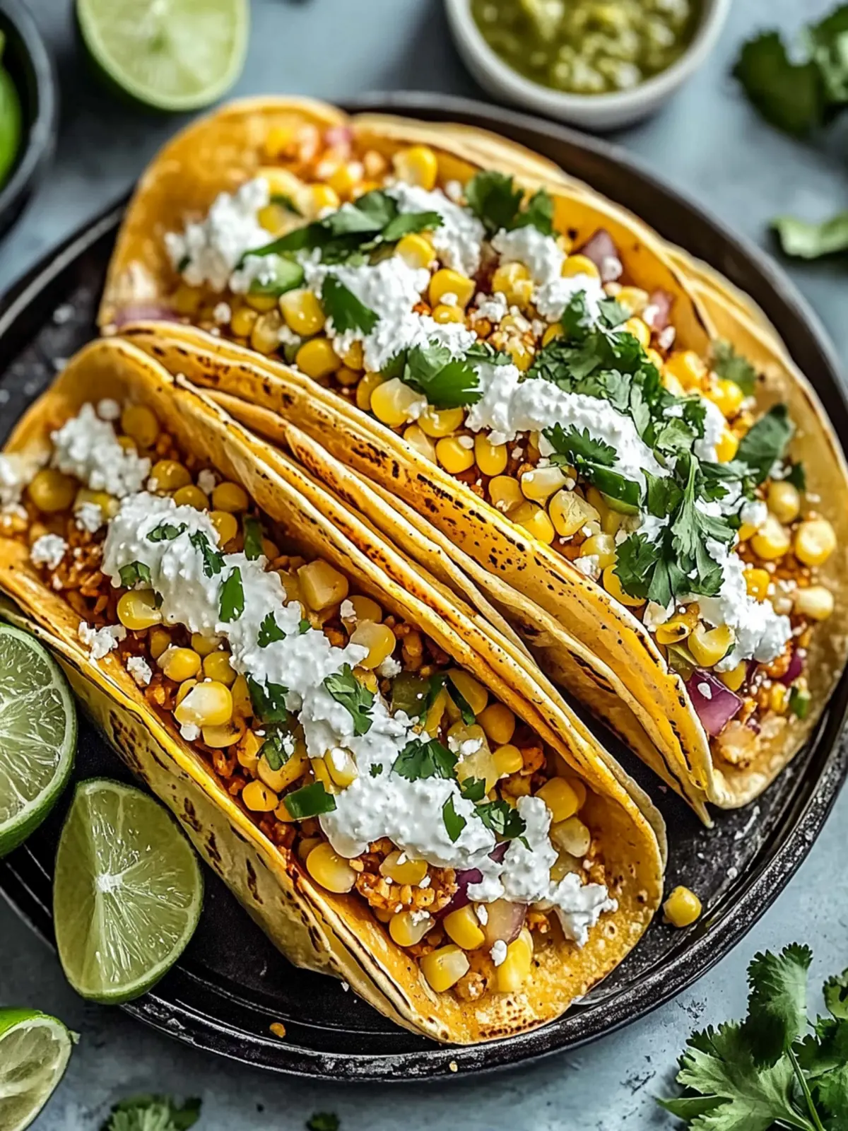 Delicious Street Corn Tacos with Creamy Zesty Twist 2 street corn tacos