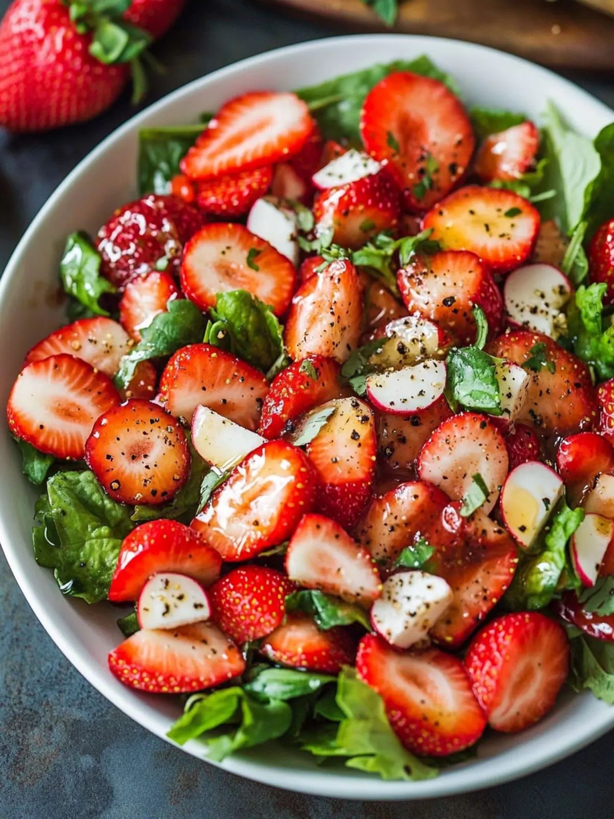 Fresh Strawberry Salad with Honey Vinaigrette – Summer Bliss 2 Strawberry Salad with Honey Vinaigrette