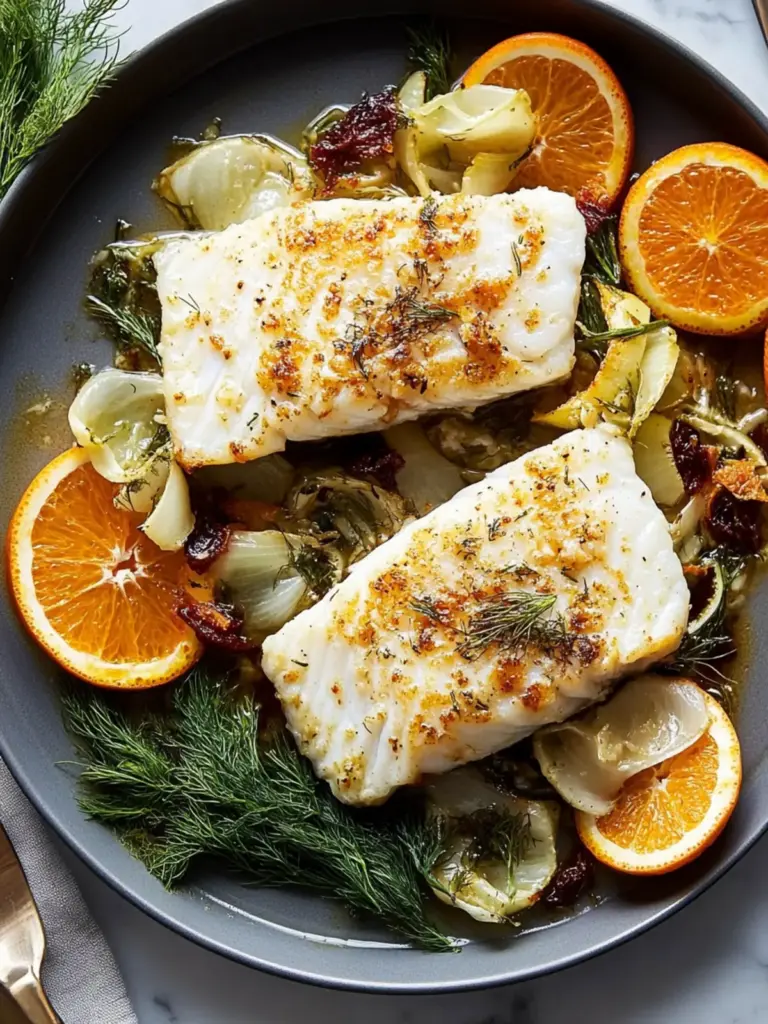 Broiled Cod With Fennel and Orange