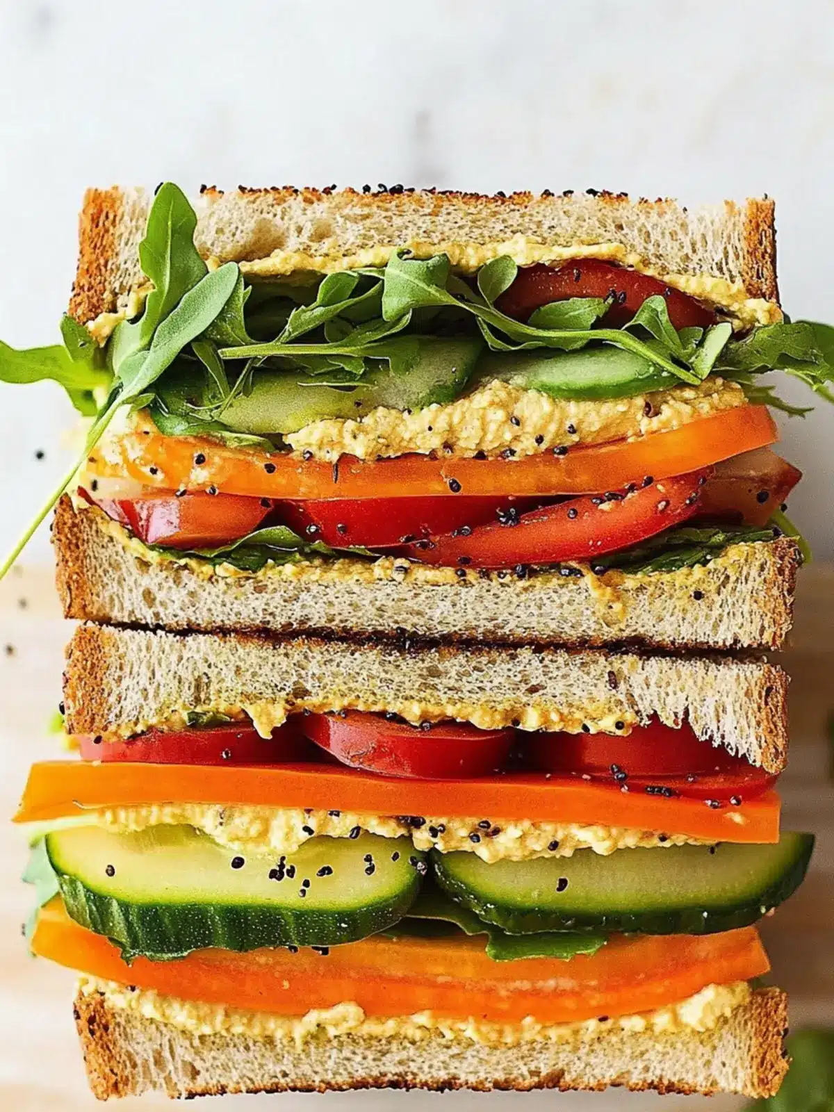 Veggie and Hummus Sandwich