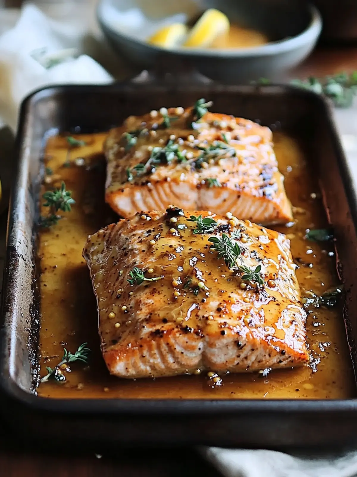 Honey Mustard Glazed Salmon