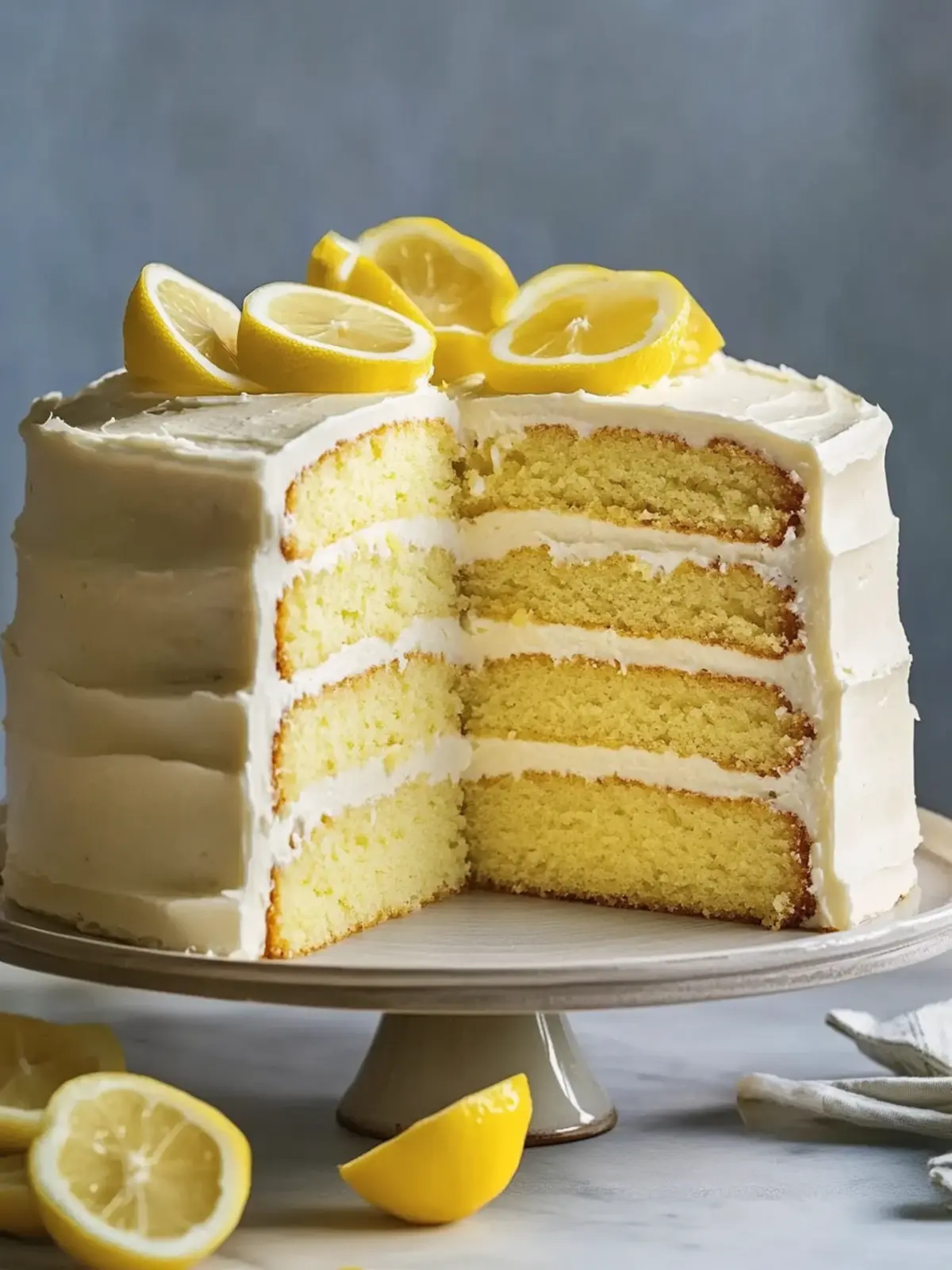 Lemon Layer Cake With Cream Cheese Frosting