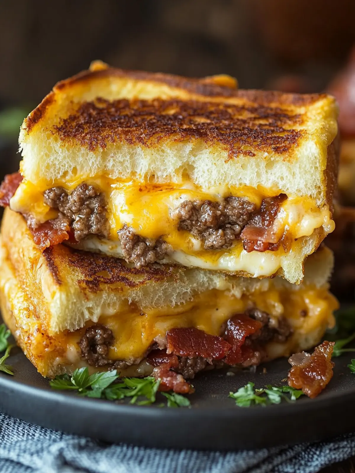 Savory Beef Bacon Cheeseburger Grilled Cheese Casserole Bliss 4 Beef Bacon Cheeseburger Grilled Cheese Casserole