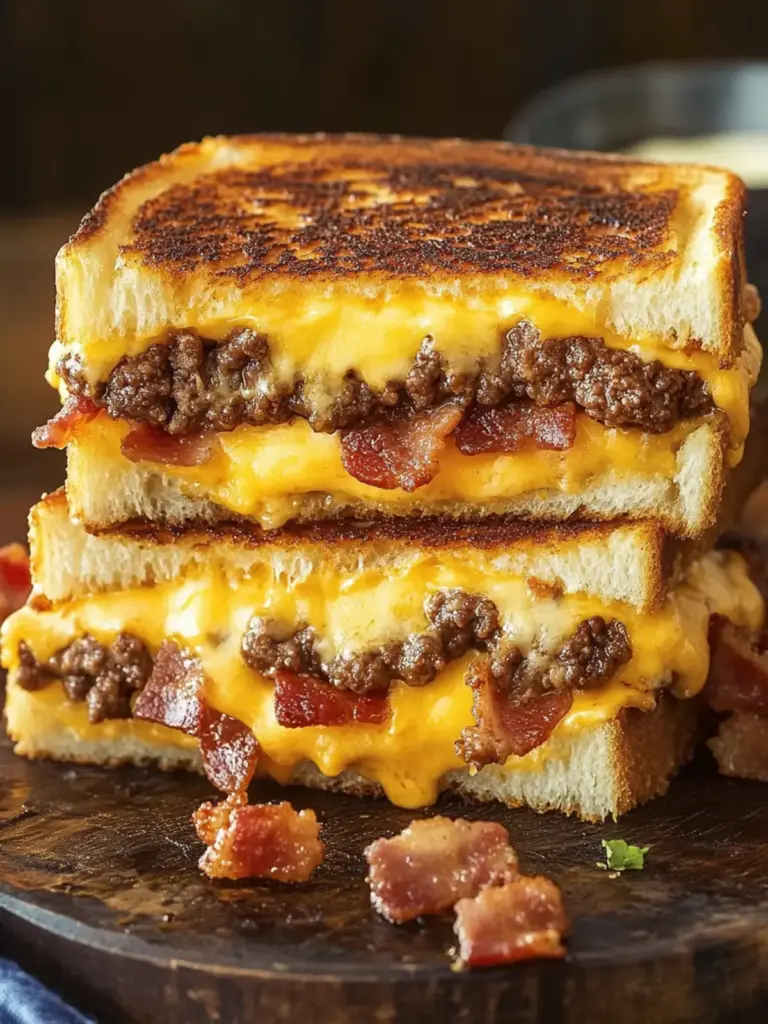 Beef Bacon Cheeseburger Grilled Cheese Casserole