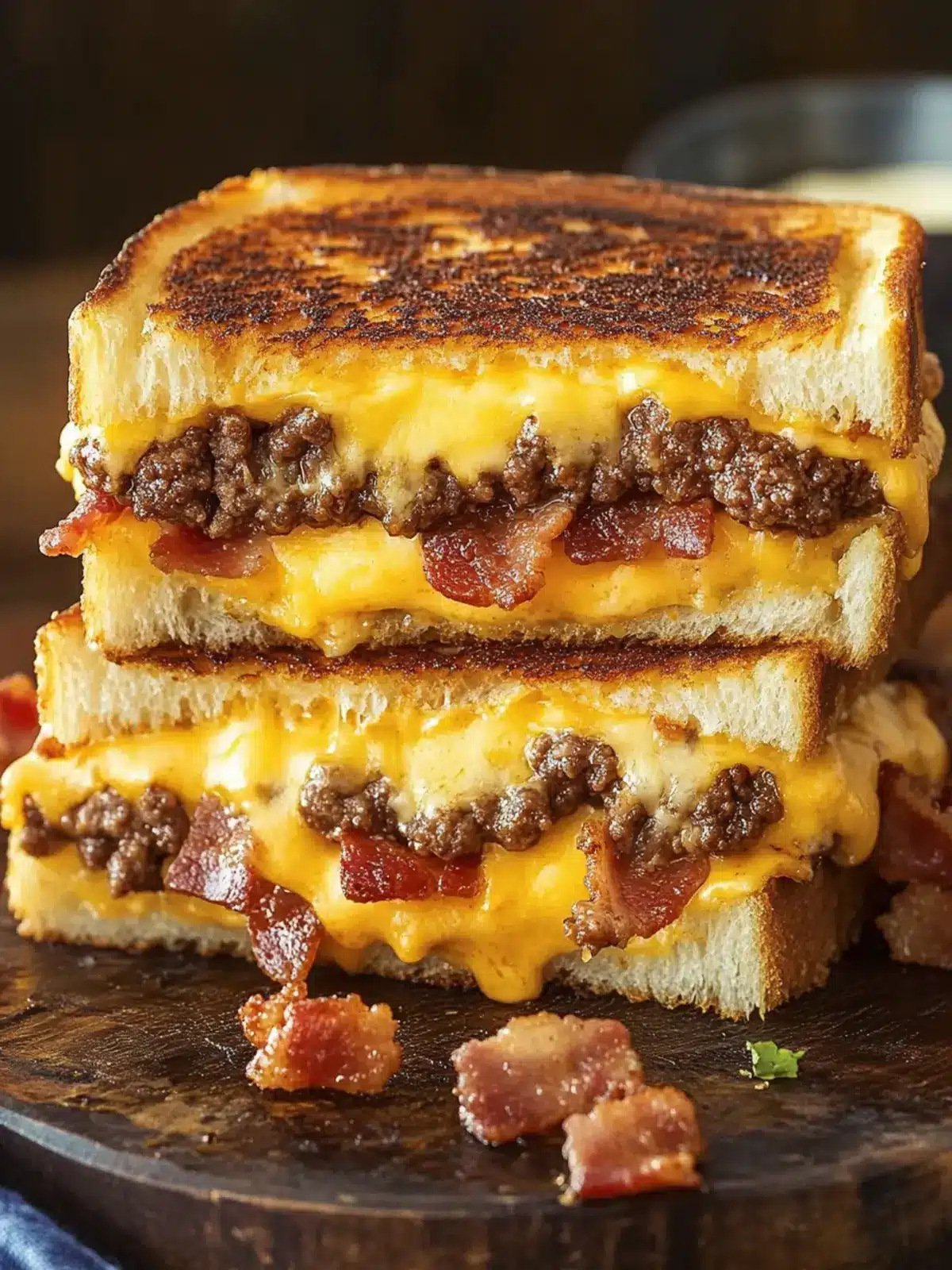 Savory Beef Bacon Cheeseburger Grilled Cheese Casserole Bliss 5 Beef Bacon Cheeseburger Grilled Cheese Casserole