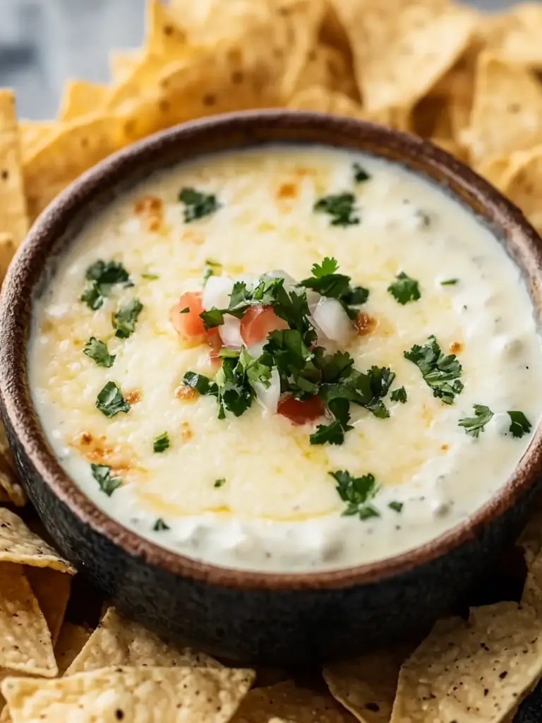 Best Mexican White Cheese Dip-Easy & Creamy Recipe