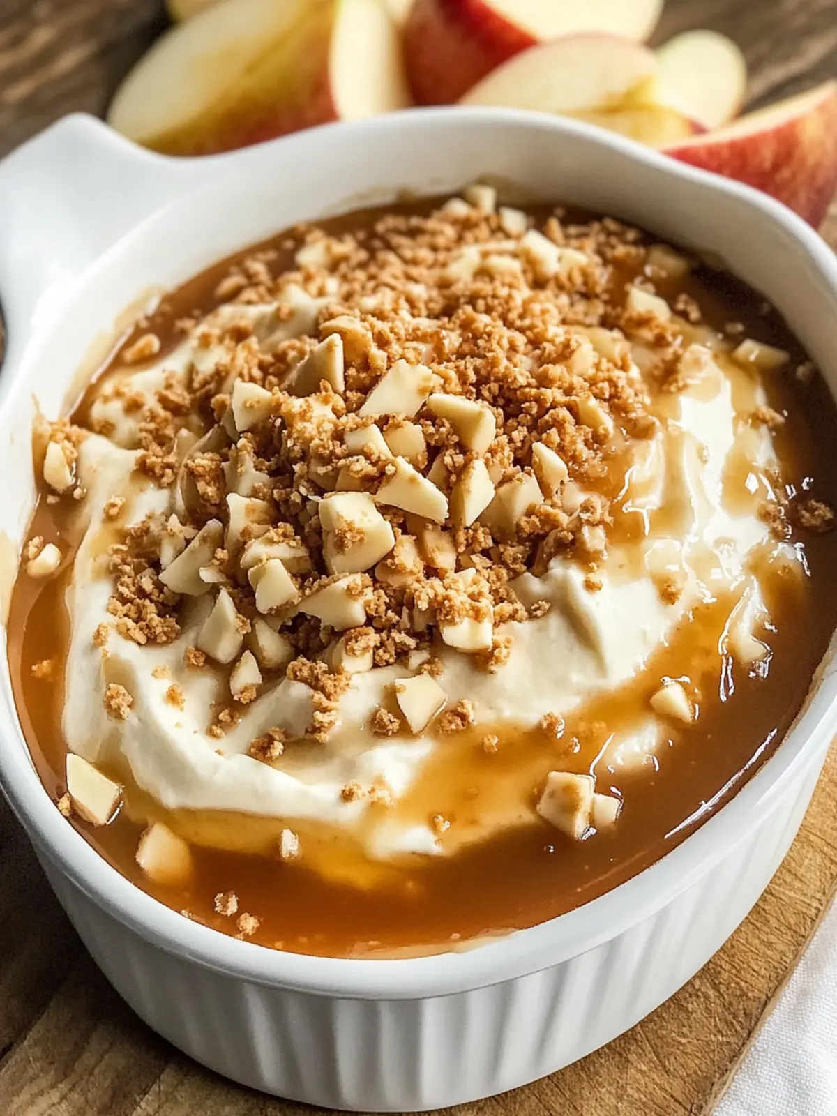 Cream Cheese Caramel Apple Dip with Toffee Bits