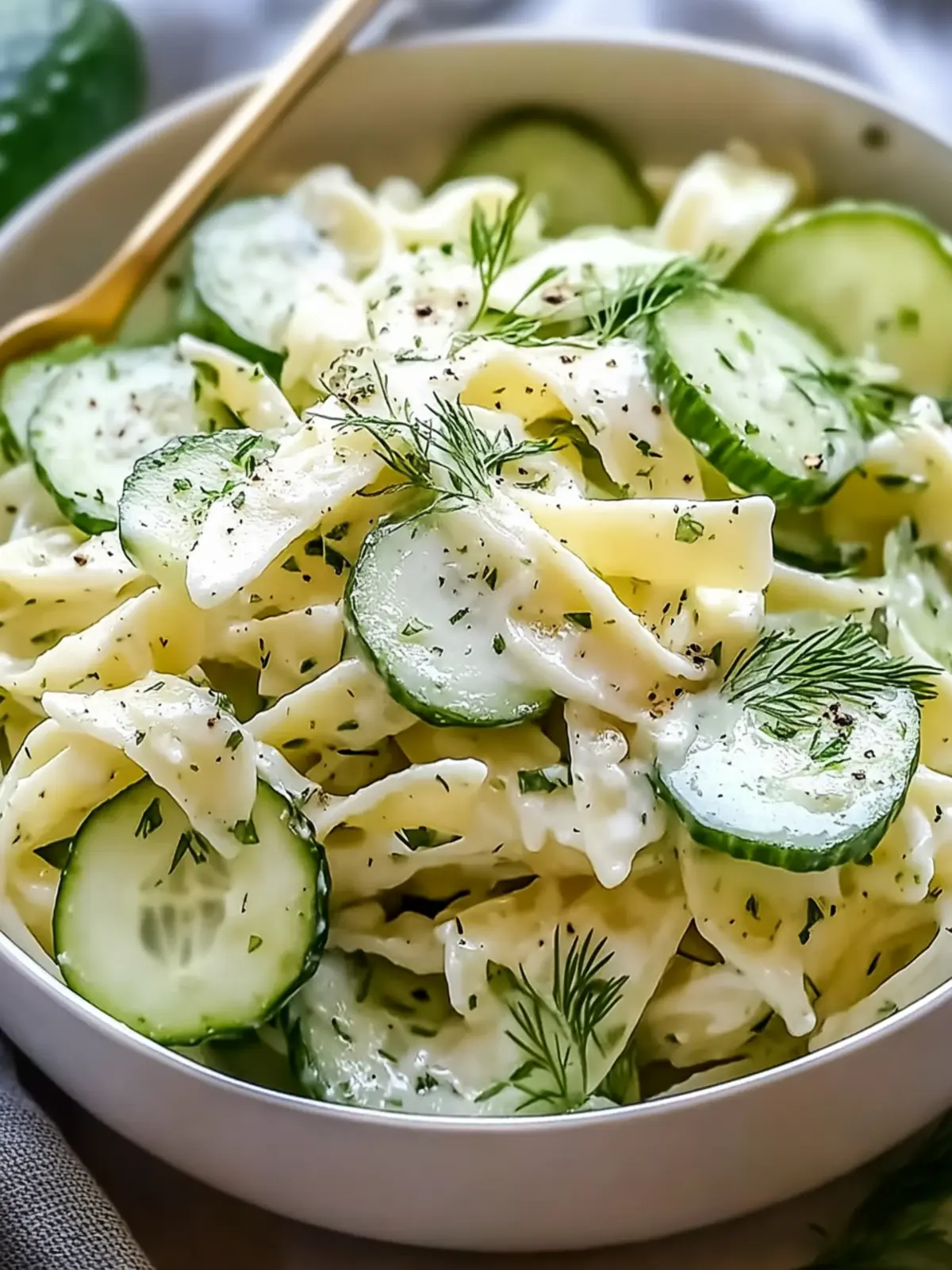 Healthy Cucumber Pasta Salad Recipe