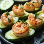 Shrimp Avocado Cucumber Boats