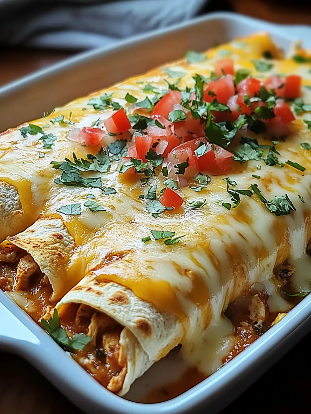 Queso Chicken Enchiladas