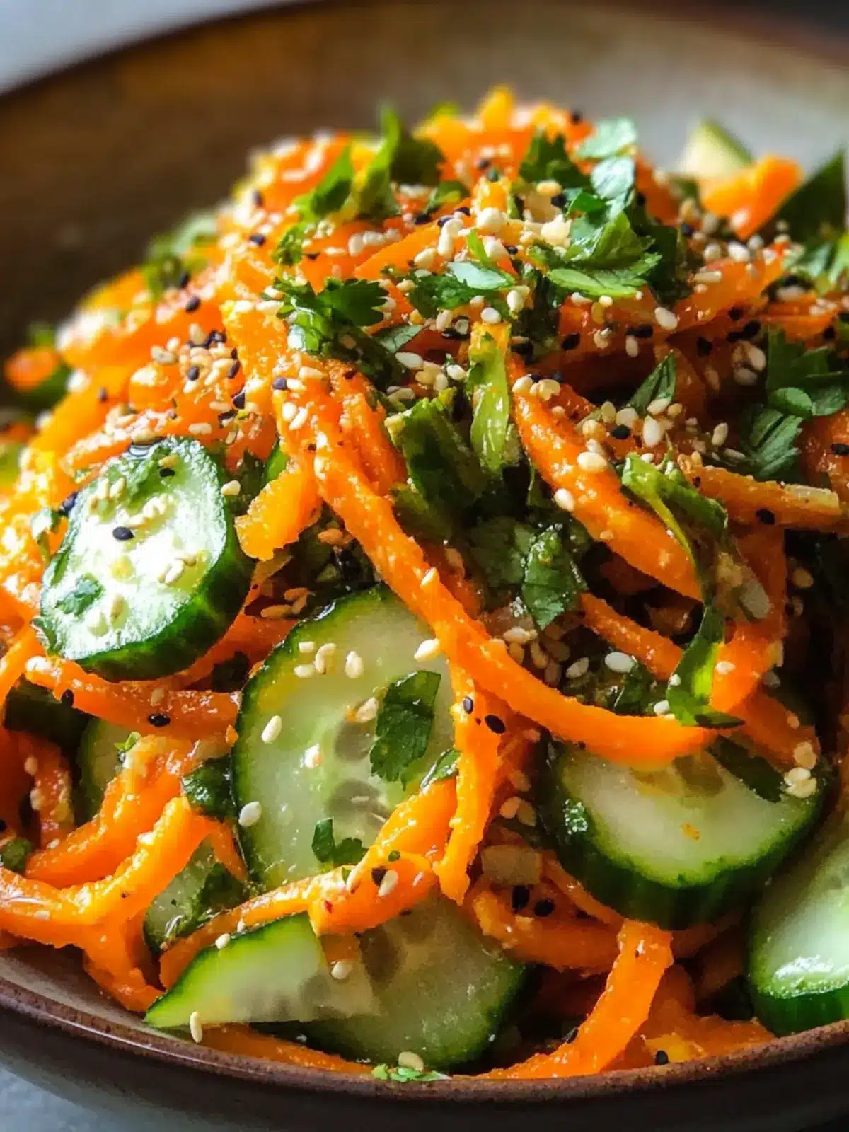 Asian Carrot & Cucumber Salad
