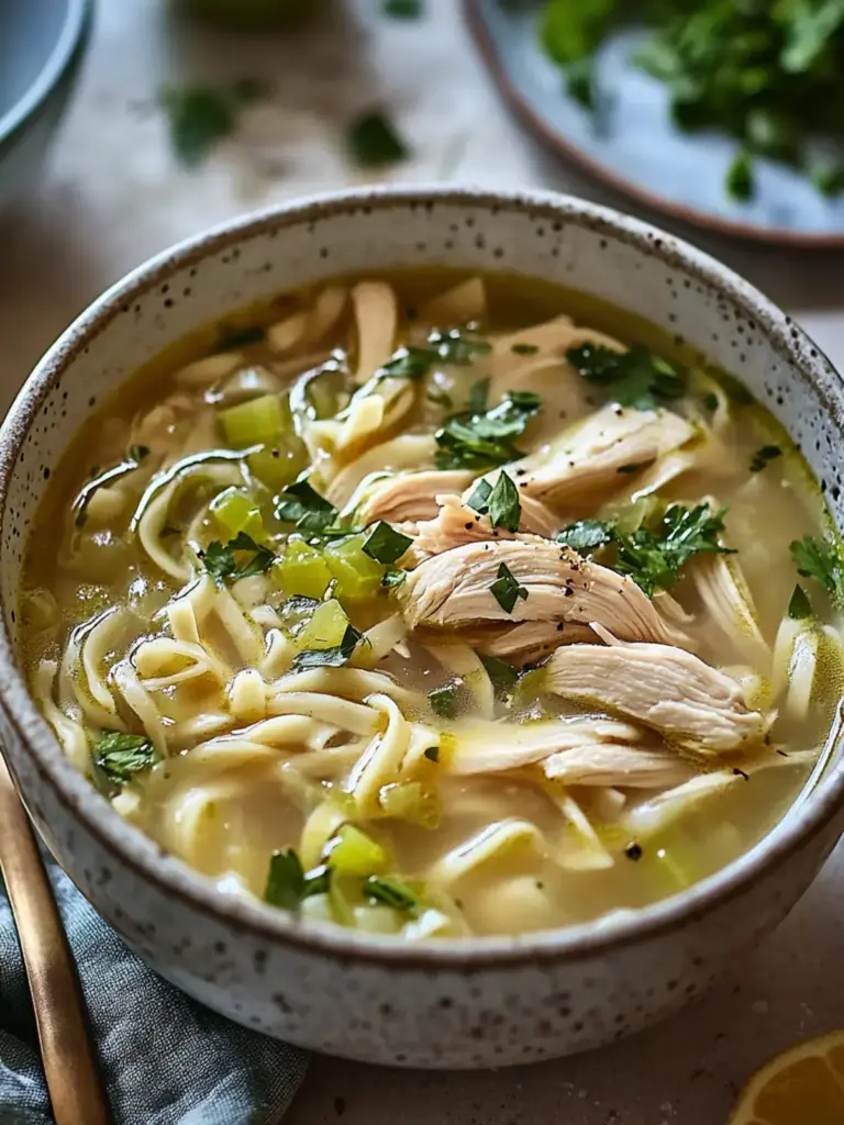 Chicken and Leek Noodle Soup