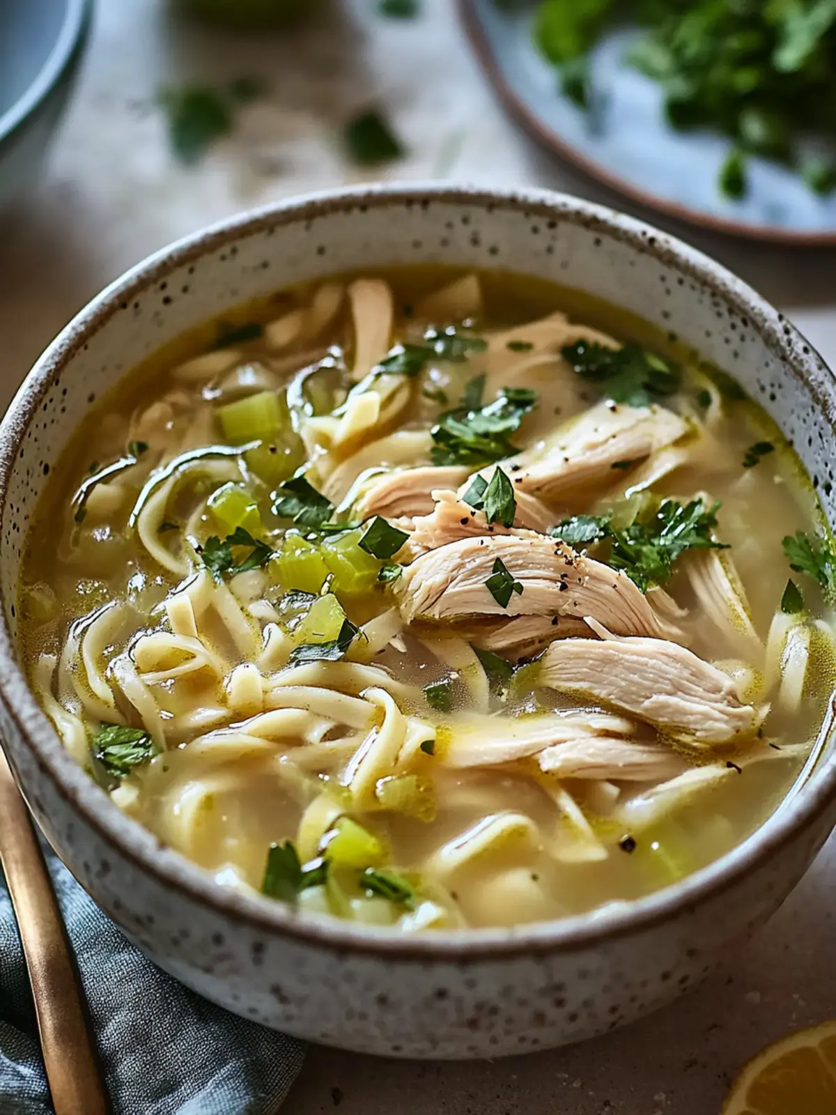 Chicken and Leek Noodle Soup