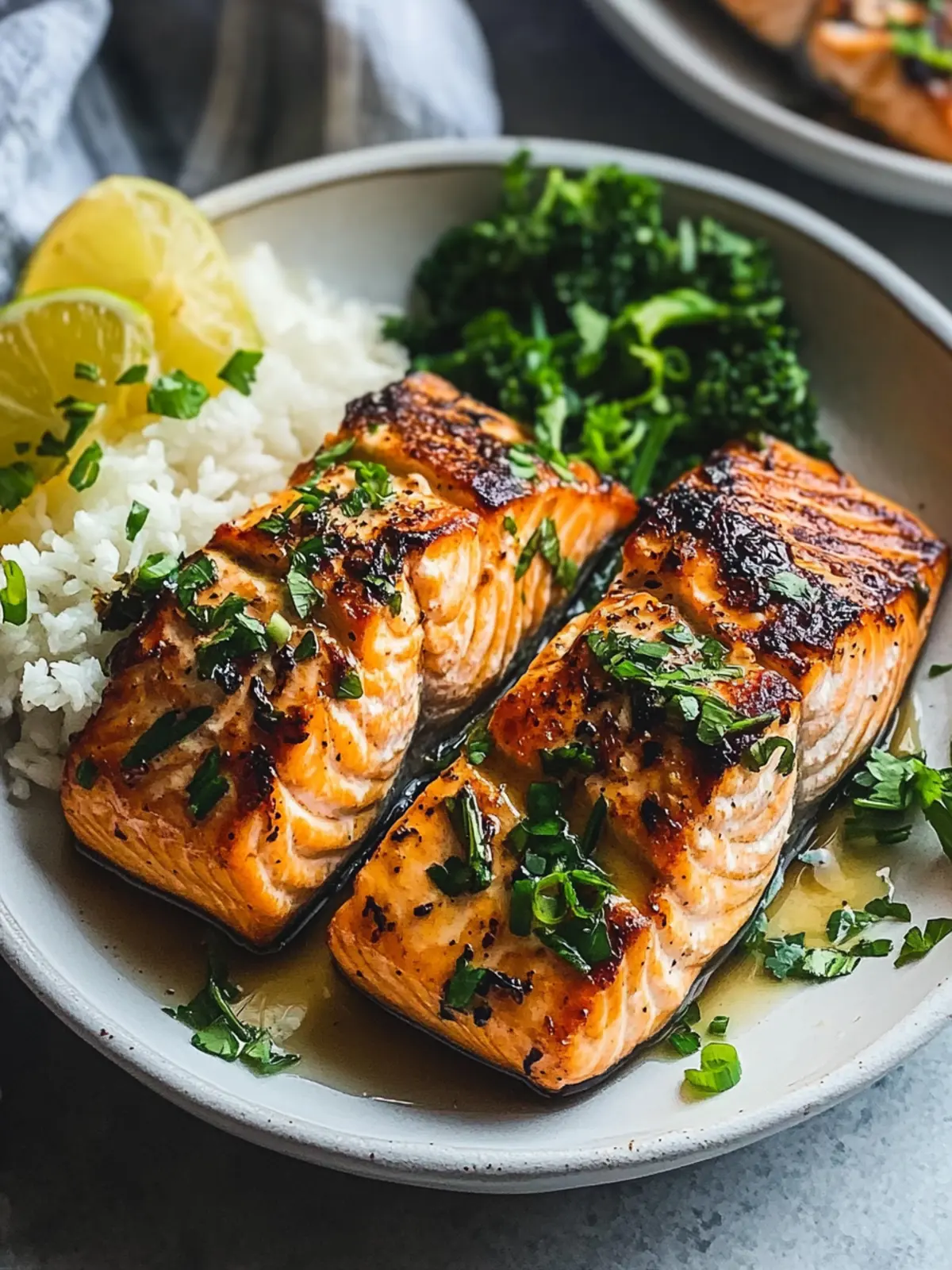 Miso Garlic Butter Salmon