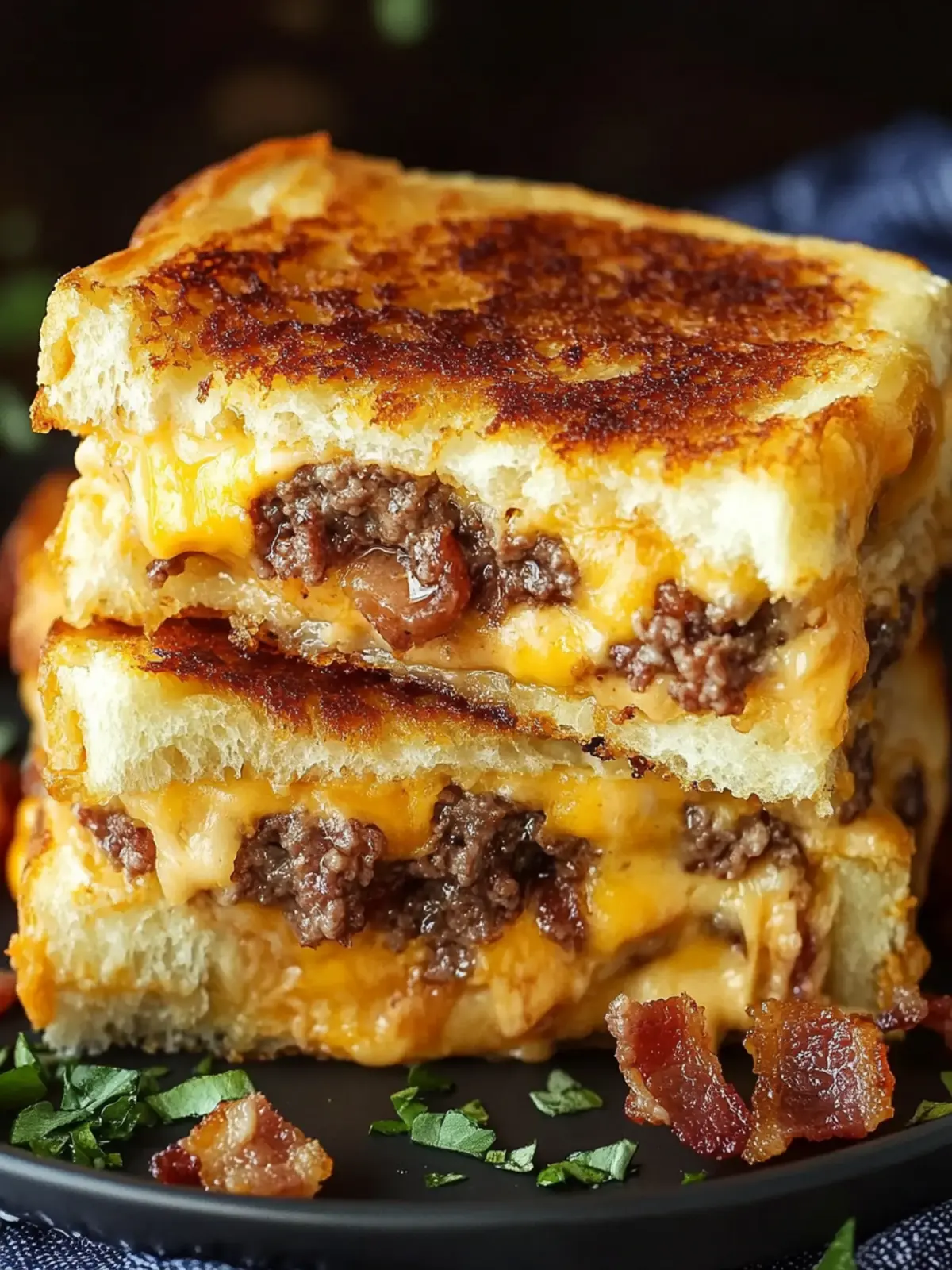 Savory Beef Bacon Cheeseburger Grilled Cheese Casserole Bliss 2 Beef Bacon Cheeseburger Grilled Cheese Casserole