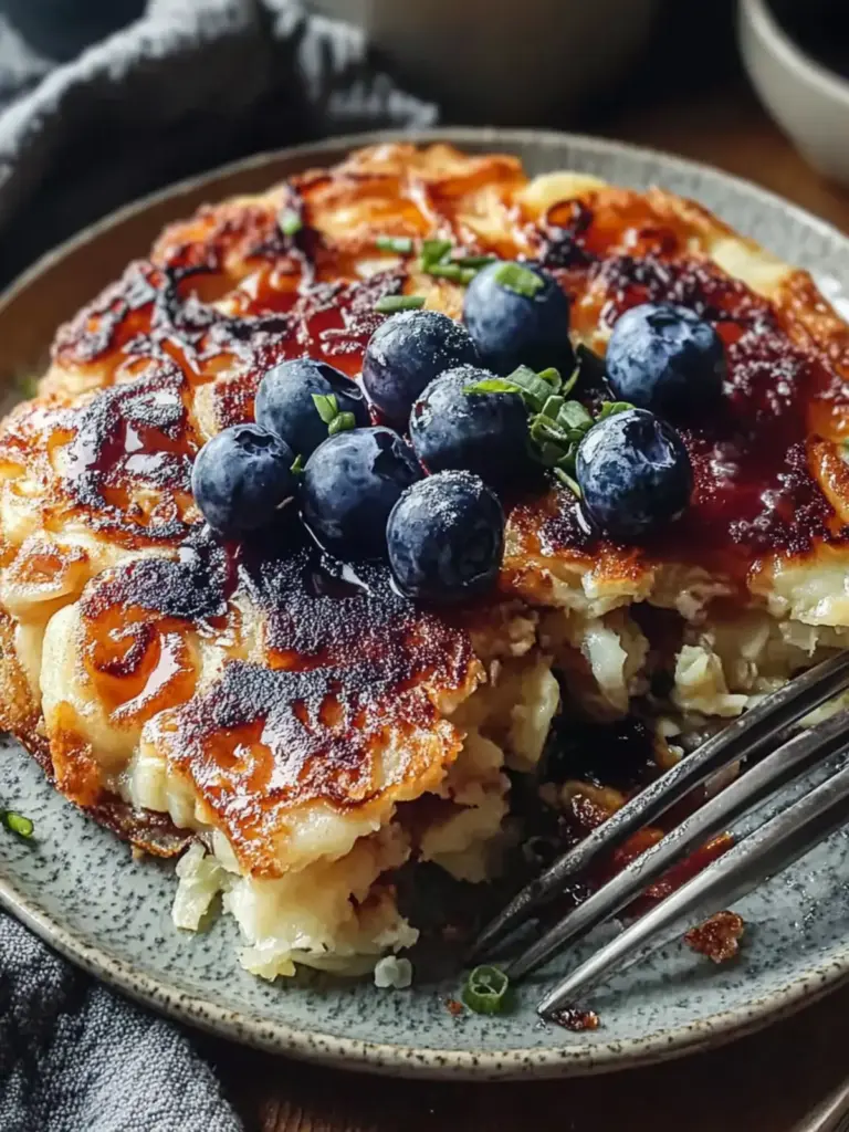 Noodle Okonomiyaki (Cabbage and Egg Pancakes)