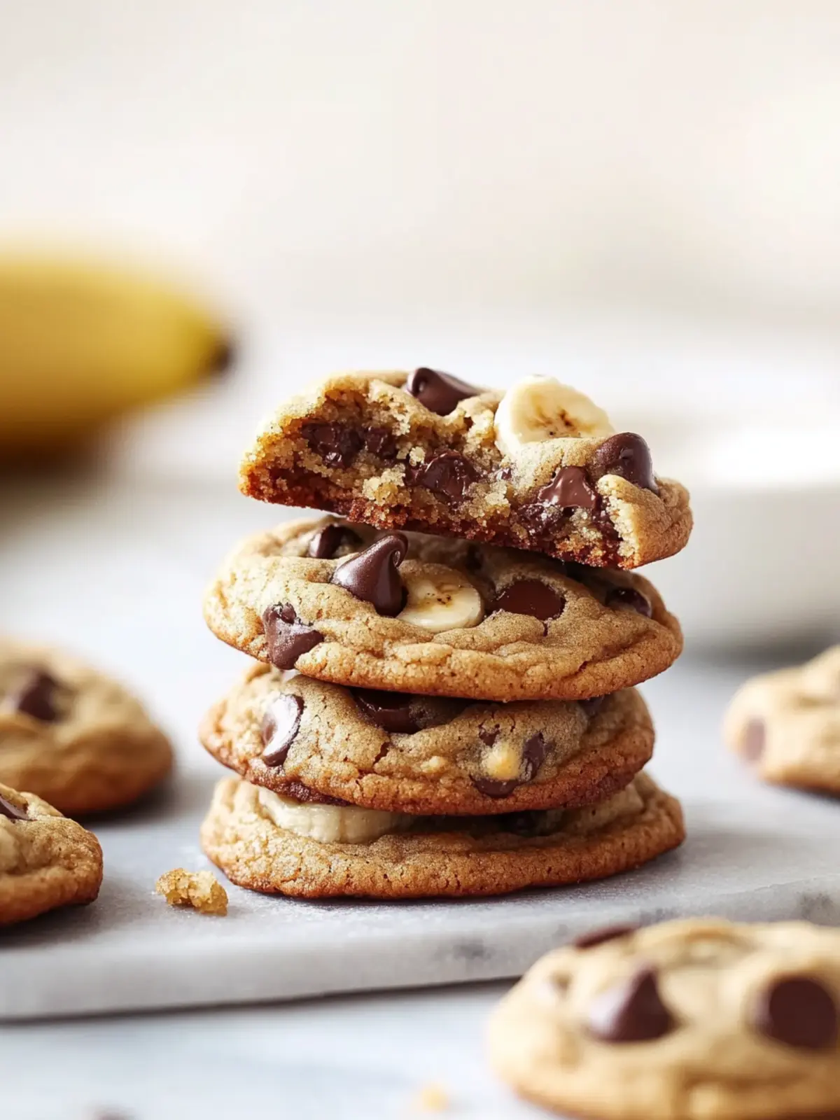 Chewy Banana Bread Chocolate Chip Cookies for Cozy Moments 2 Chewy Banana Bread Chocolate Chip Cookies!