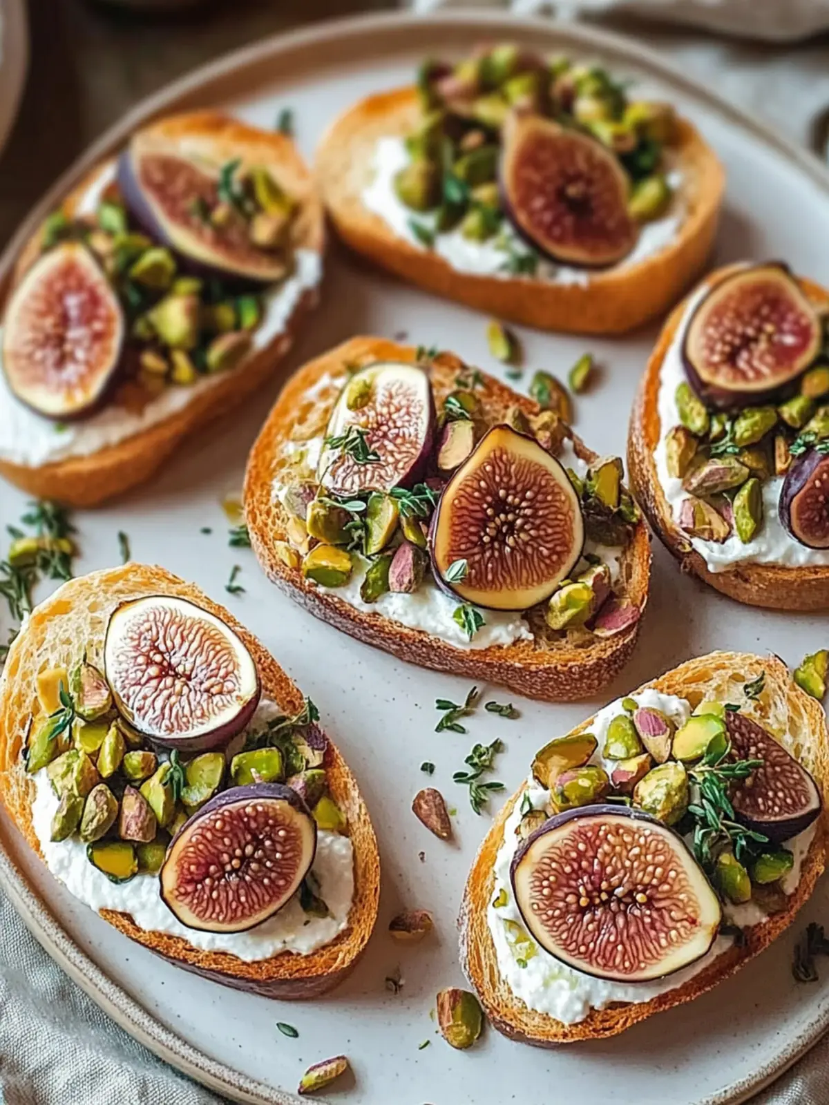 Pistachio & Fig Crostini
