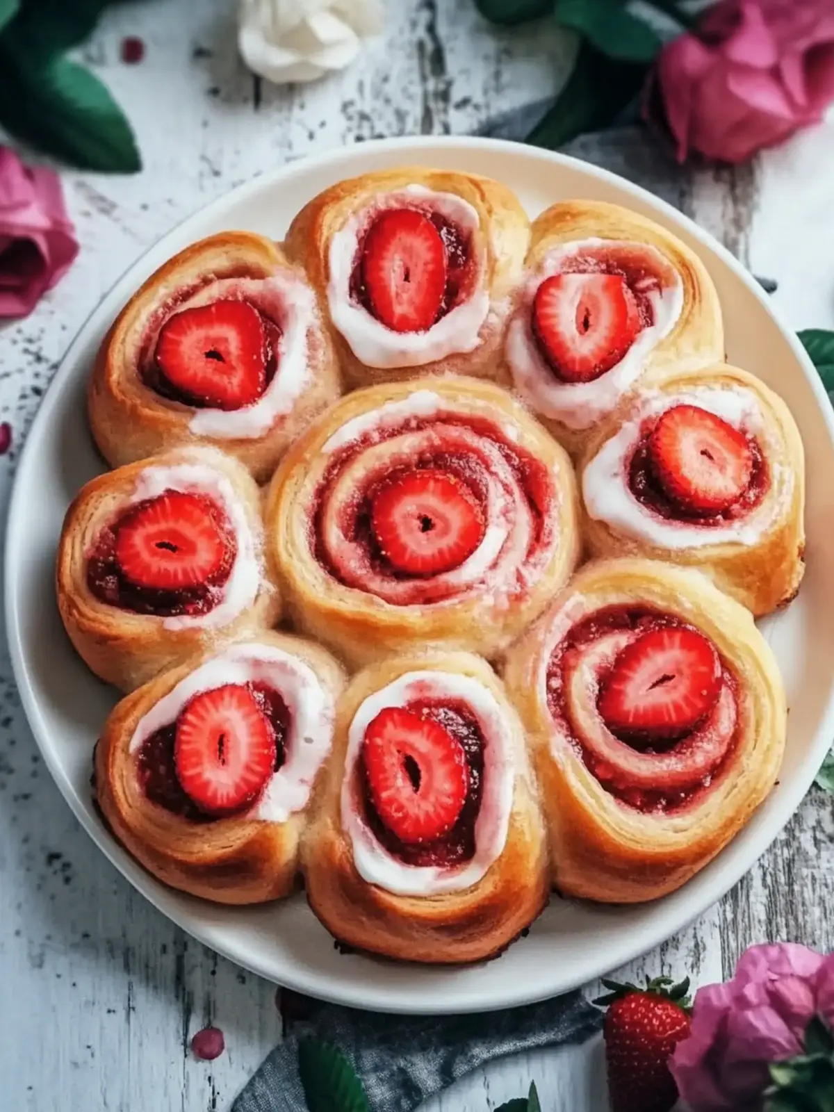 Vegan Strawberry Sweet Rolls Recipe