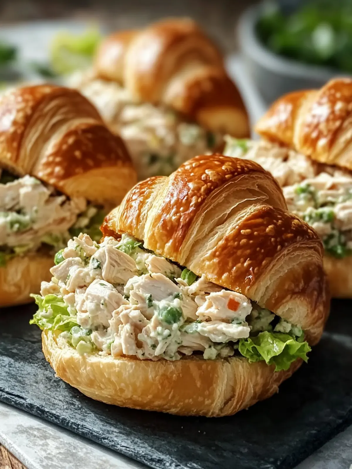 Classic Chicken Salad Croissant Sandwiches