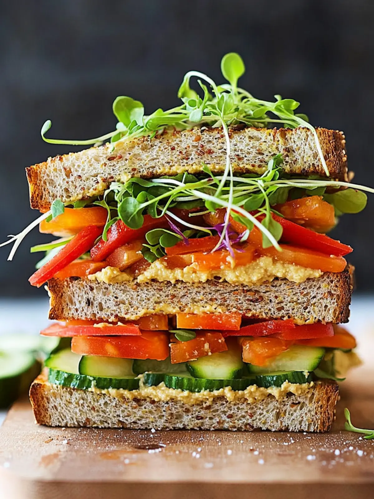 Veggie and Hummus Sandwich