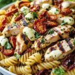 30-Minute Grilled Chicken Pasta Salad with Sun-Dried Tomatoes Bliss 8 30-Minute Grilled Chicken Pasta Salad with Sun-Dried Tomatoes