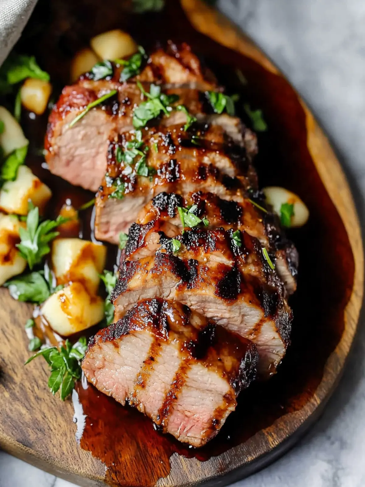 Savory Island Pork Tenderloin with Sweet Garlic Glaze 3 Island Pork Tenderloin