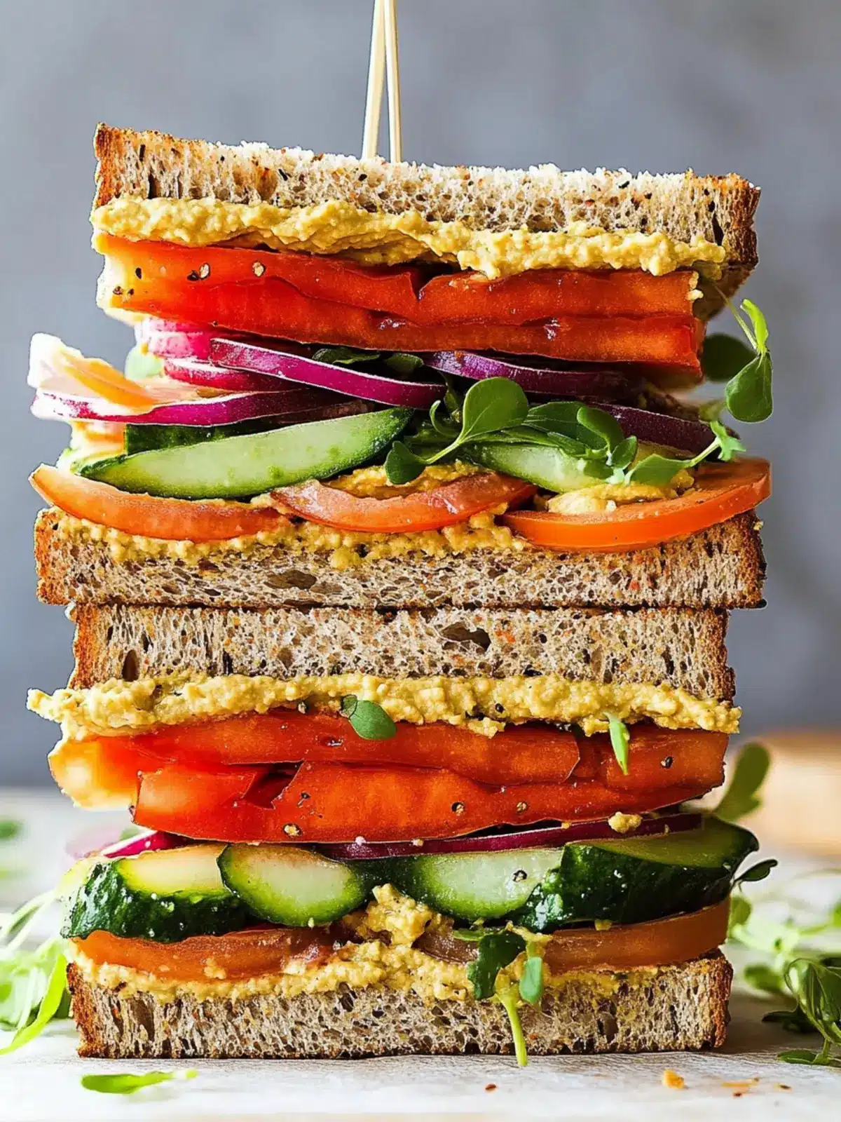 Veggie and Hummus Sandwich