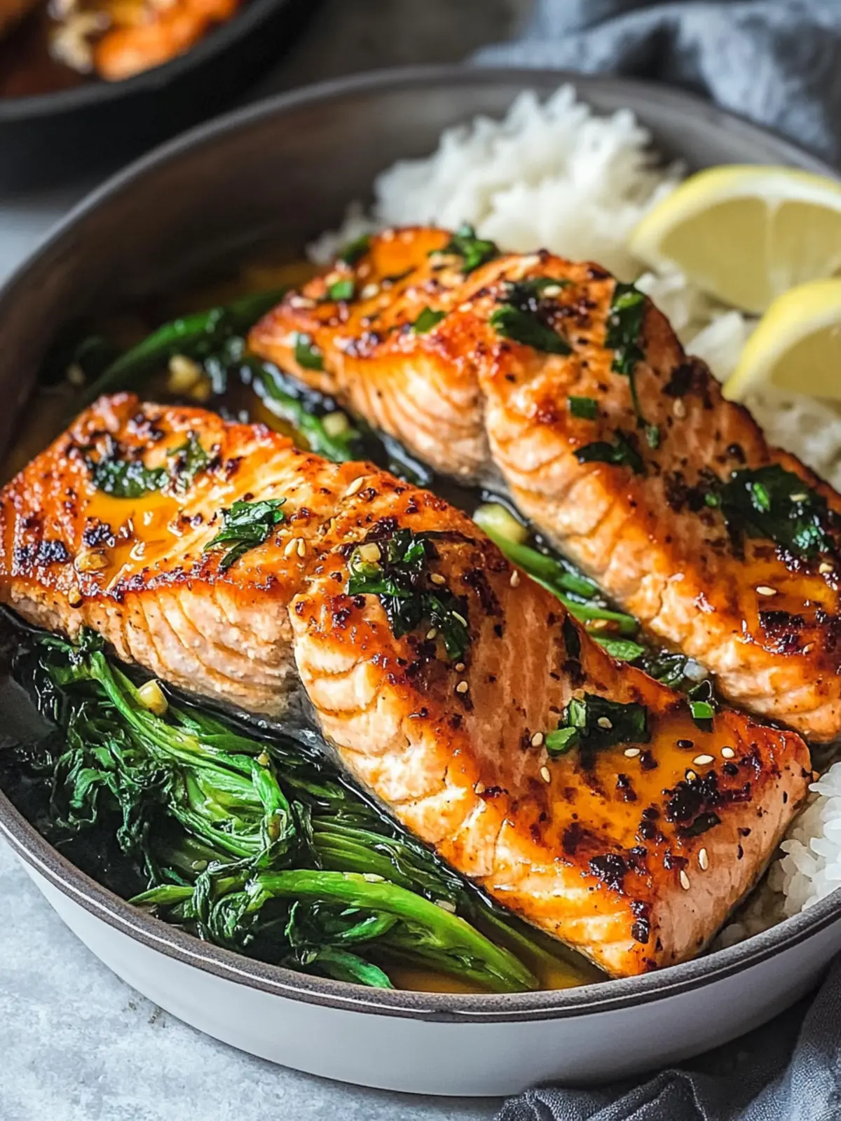 Miso Garlic Butter Salmon