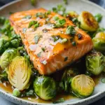 Honey Mustard Salmon with Shredded Brussels Sprouts