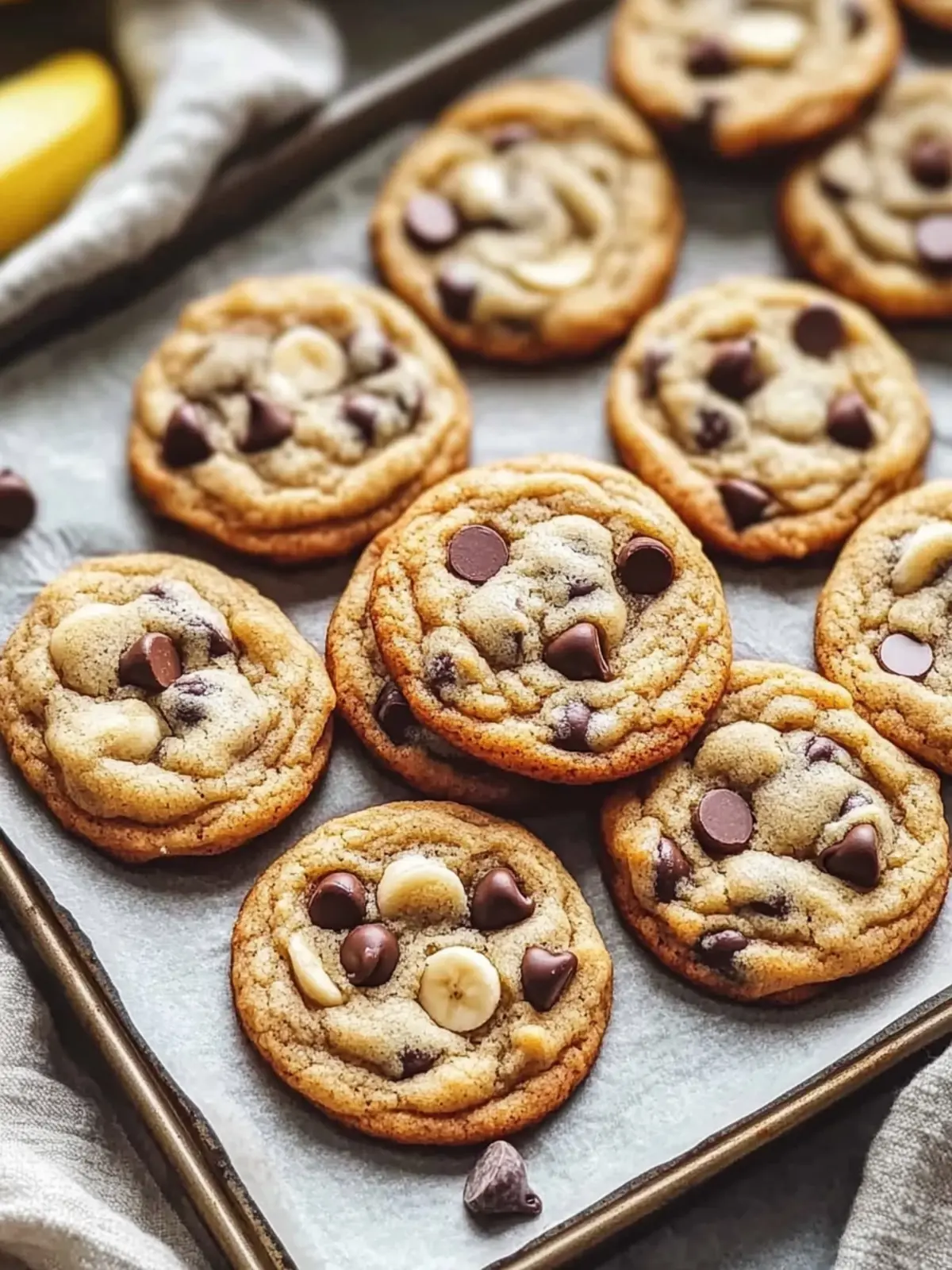 Banana Chocolate Chip Cookies
