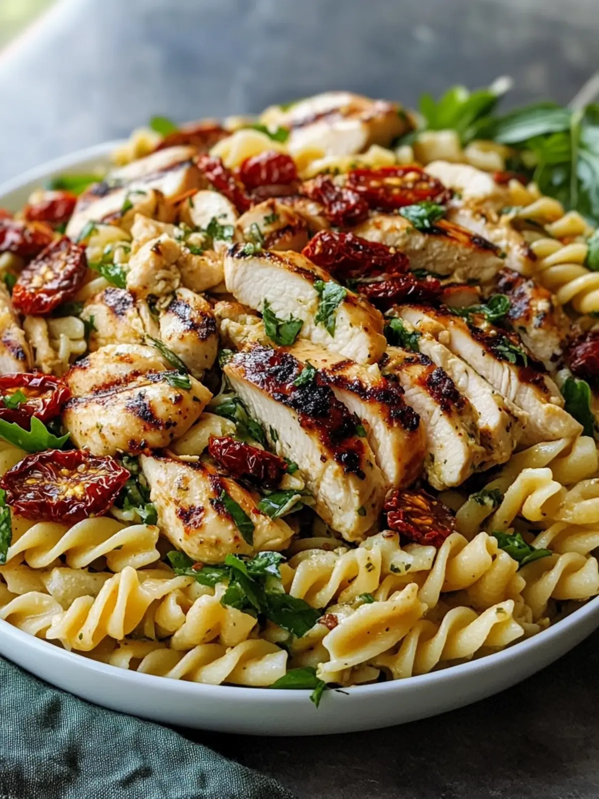 30-Minute Grilled Chicken Pasta Salad Recipe with Sun-Dried Tomatoes 4 30-Minute Grilled Chicken Pasta Salad Recipe with Sun-Dried Tomatoes