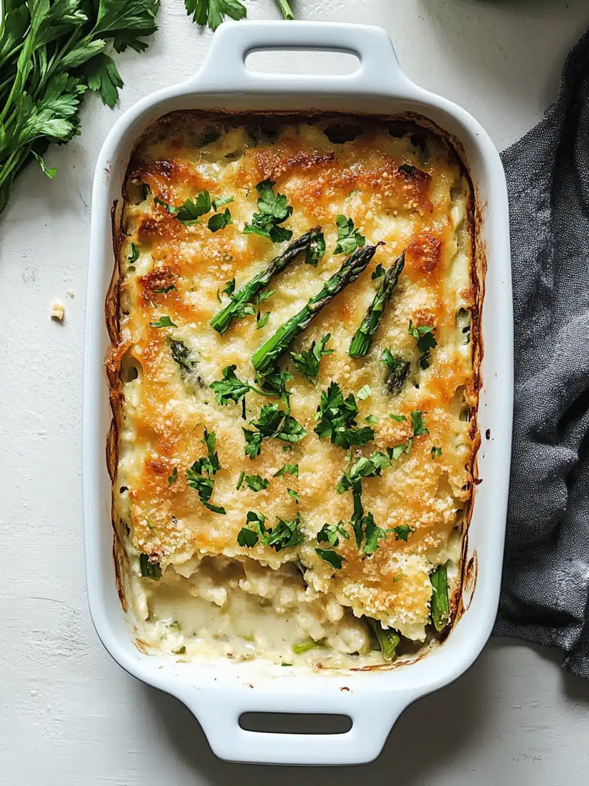 Heavenly Asparagus Gratin with Crispy Panko Bliss 2 Asparagus Gratin