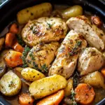 Slow Cooker Garlic Butter Chicken and Veggies