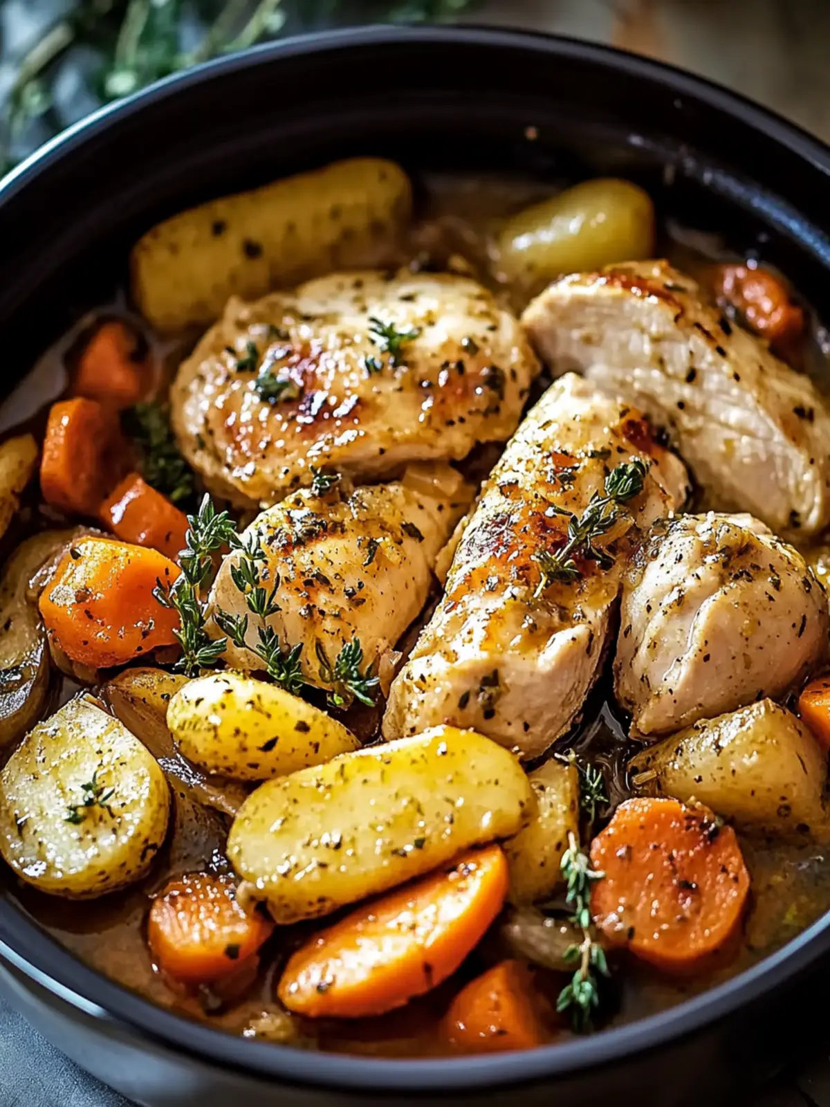 Slow Cooker Garlic Butter Chicken and Veggies