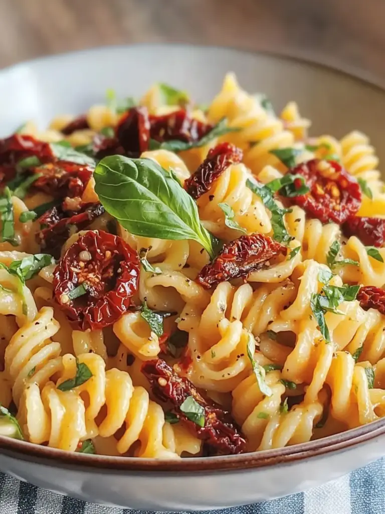 Fresh Chilled Pasta Salad with Sun-Dried Tomatoes
