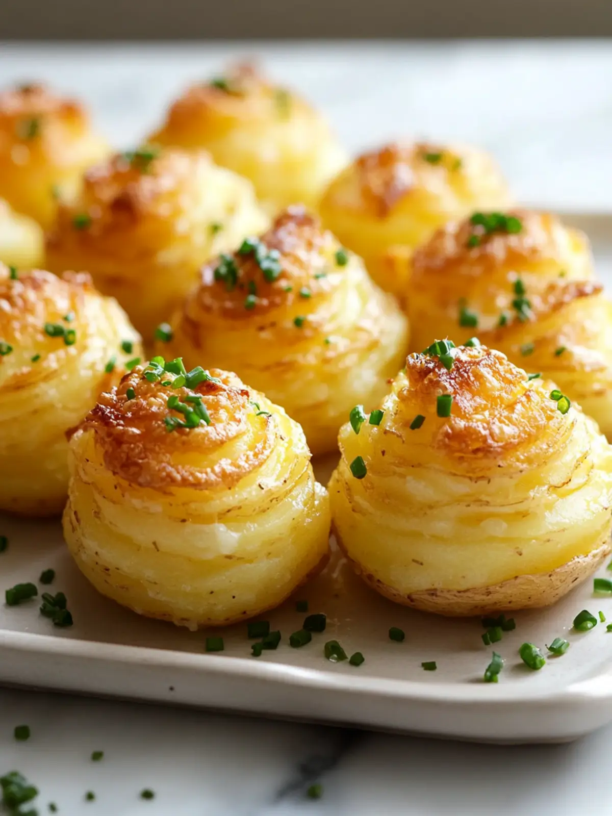 Garlic Chive Duchess Potatoes