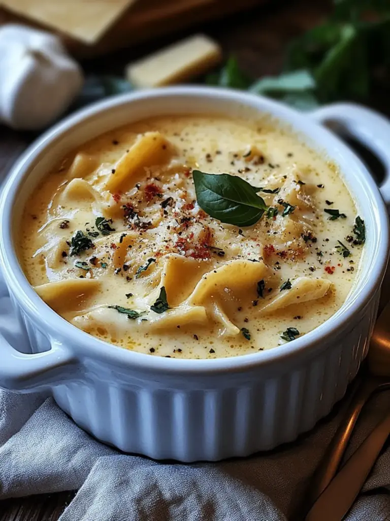 Creamy Alfredo Lasagna Soup