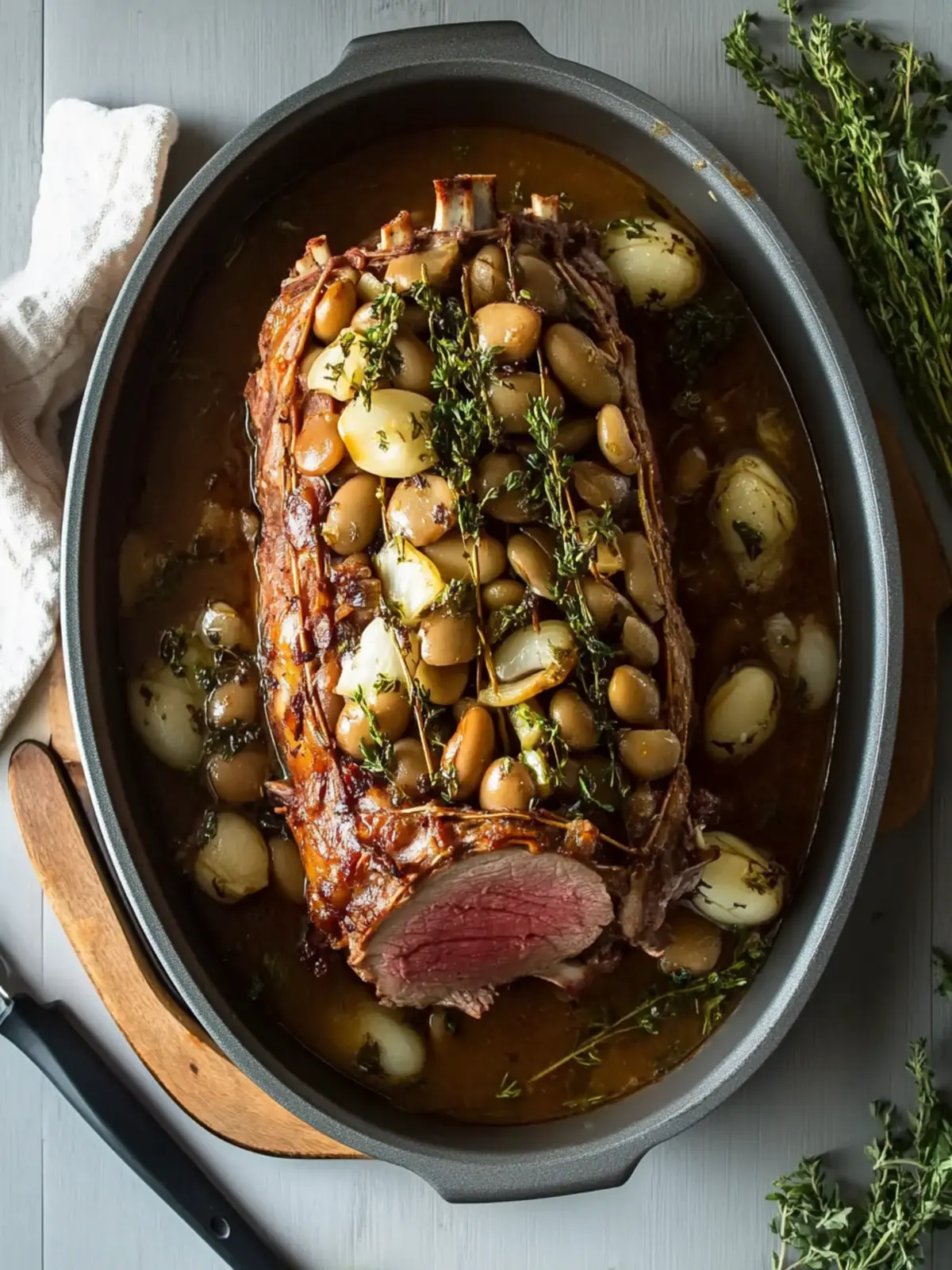 Savory Leg of Lamb with Beans: A Celebration of Flavor 4 Leg of Lamb With Savory Beans