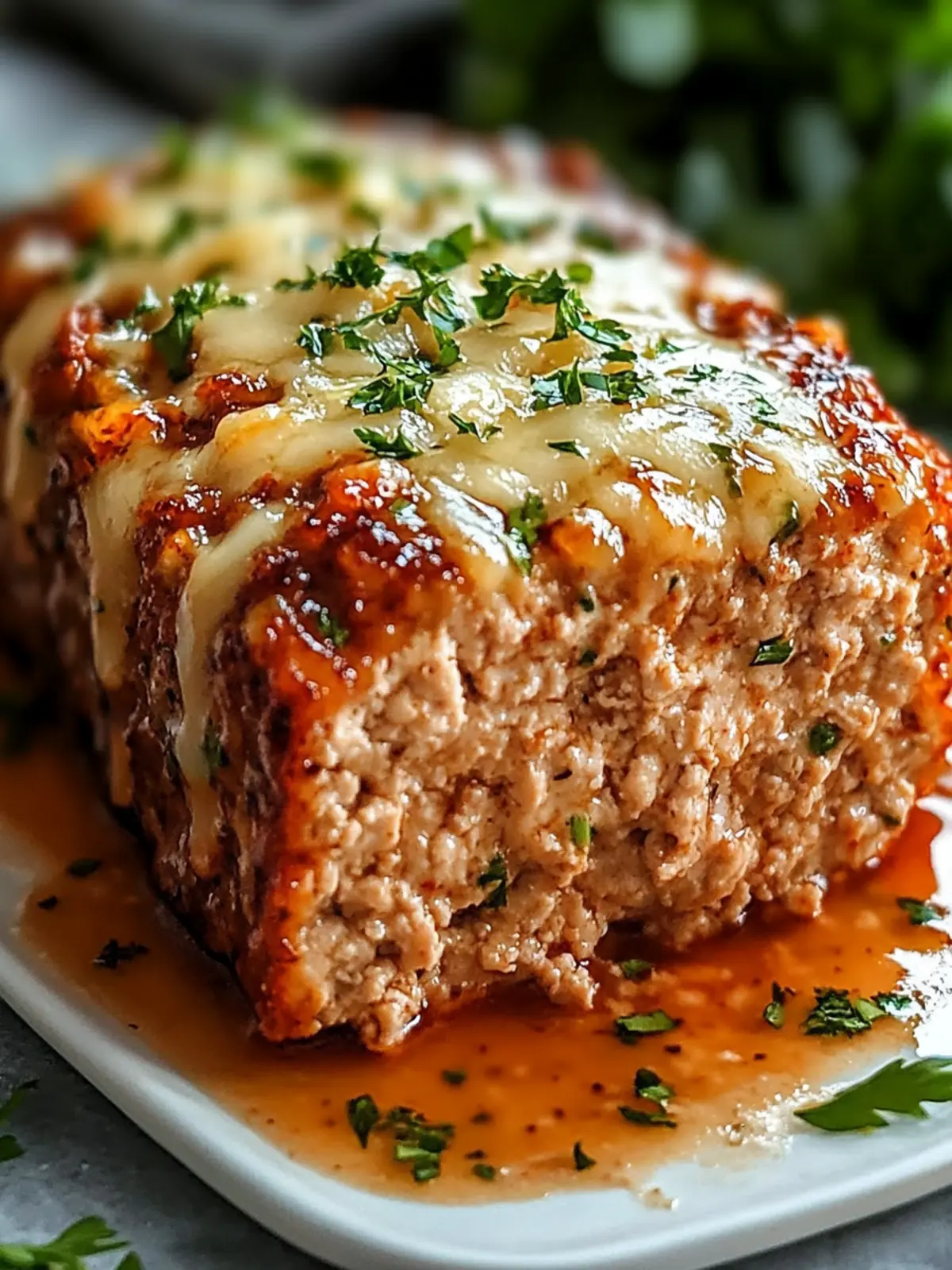 Garlic Parmesan Chicken Meatloaf