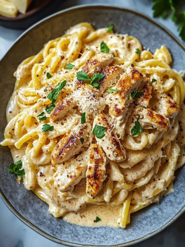 Creamy Chicken Garlic Parmesan Pasta Delight