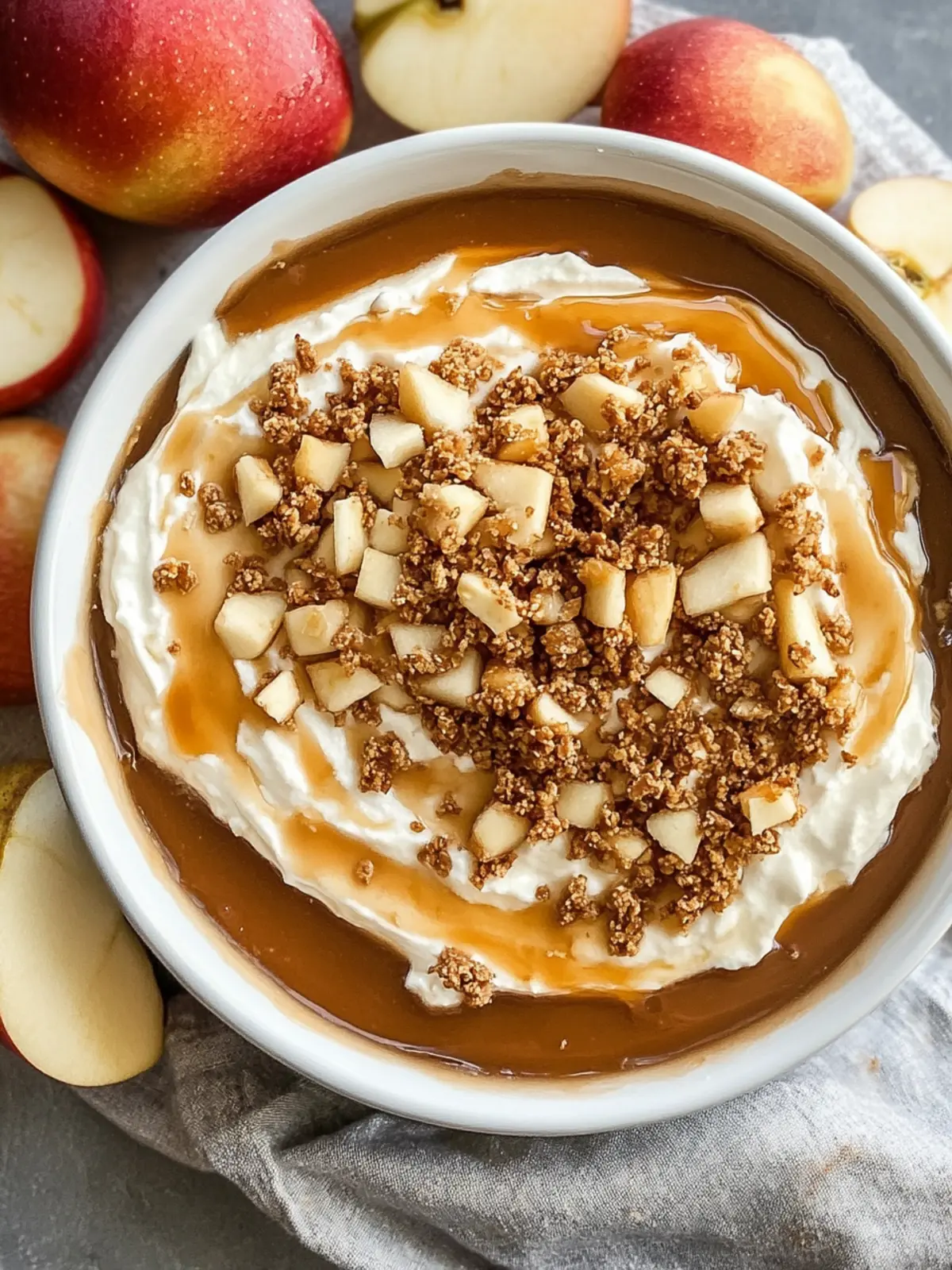 Cream Cheese Caramel Apple Dip with Toffee Bits