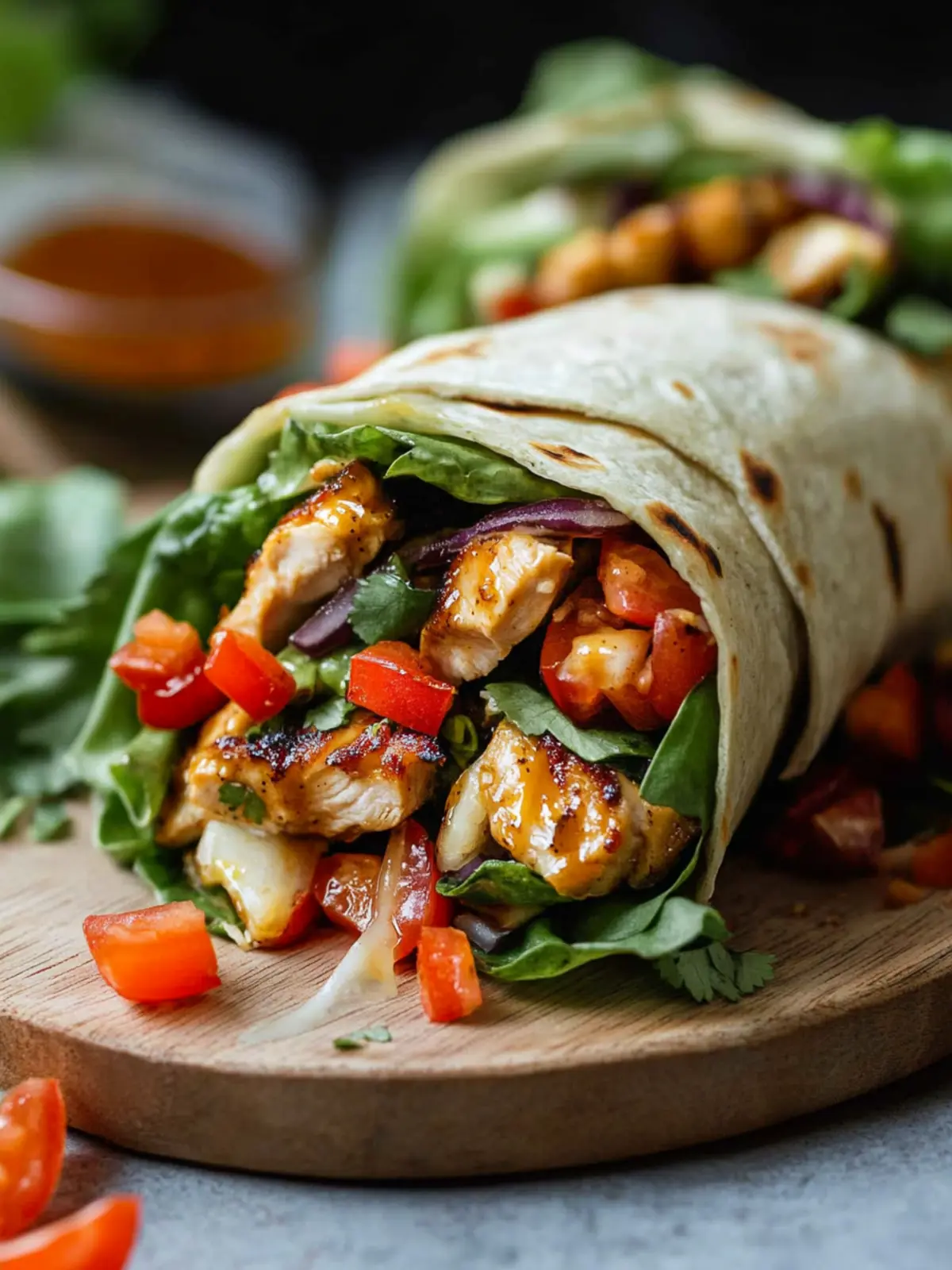 Honey Mustard Chicken Wraps