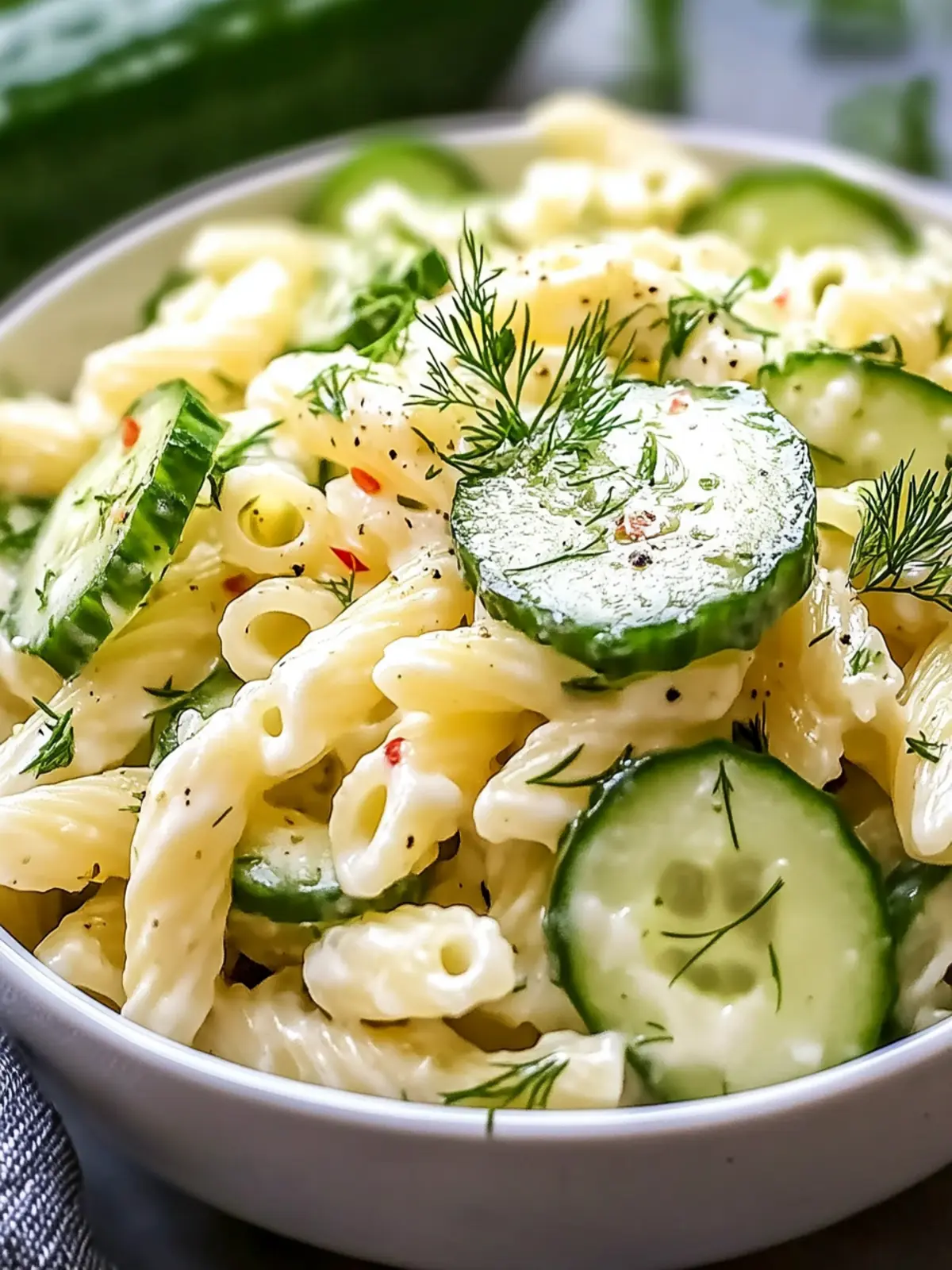 Healthy Cucumber Pasta Salad Recipe