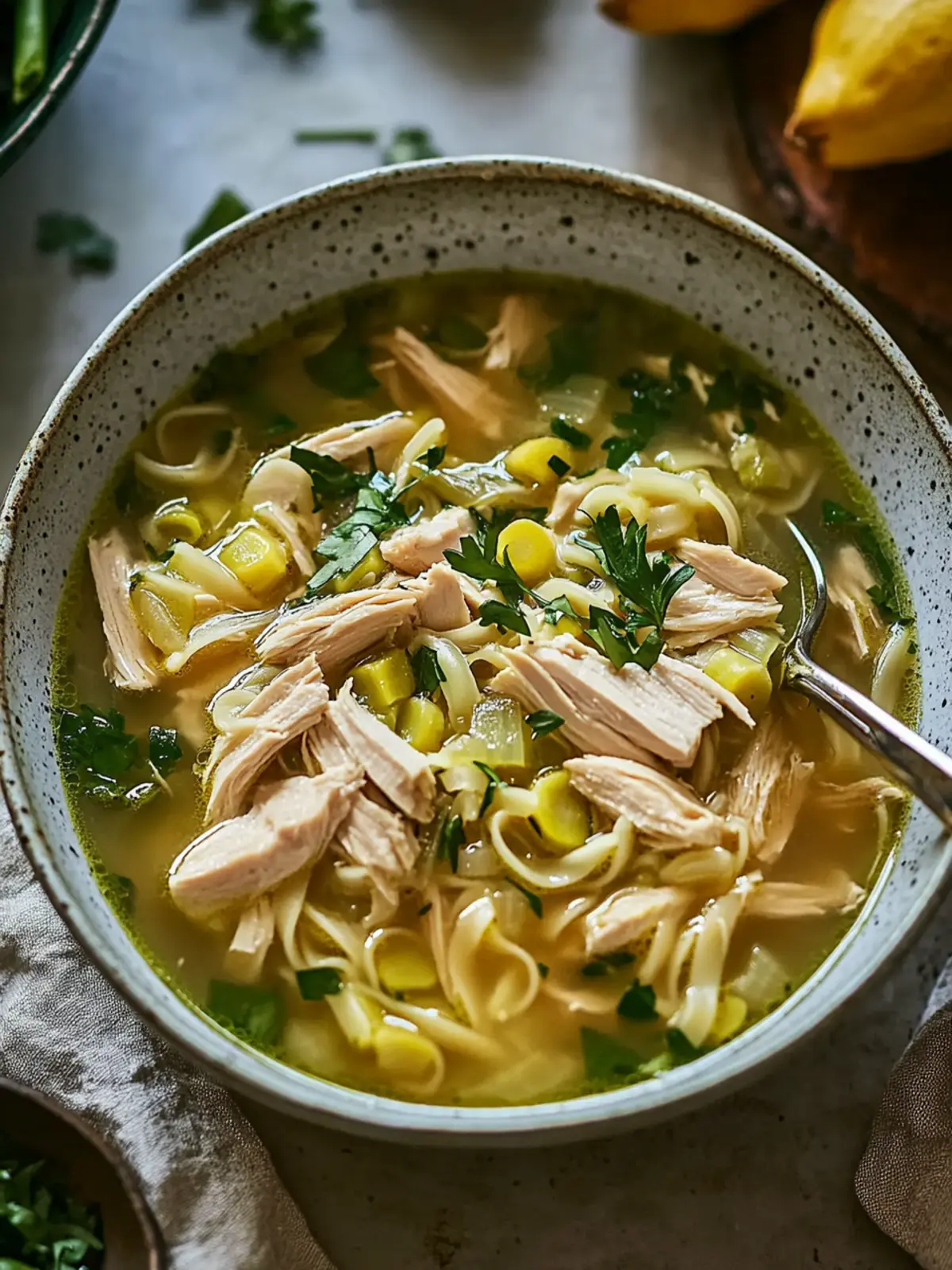Chicken and Leek Noodle Soup