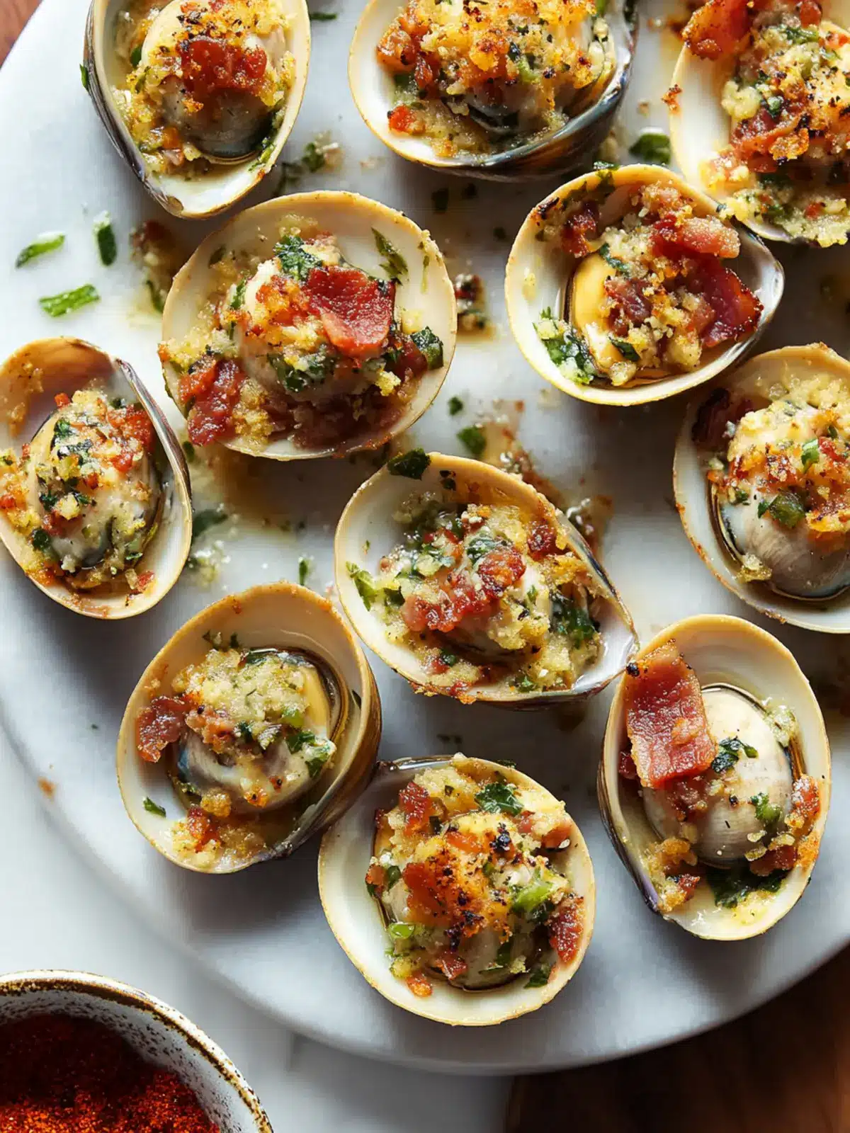 Clams Casino With Bacon and Bell Pepper
