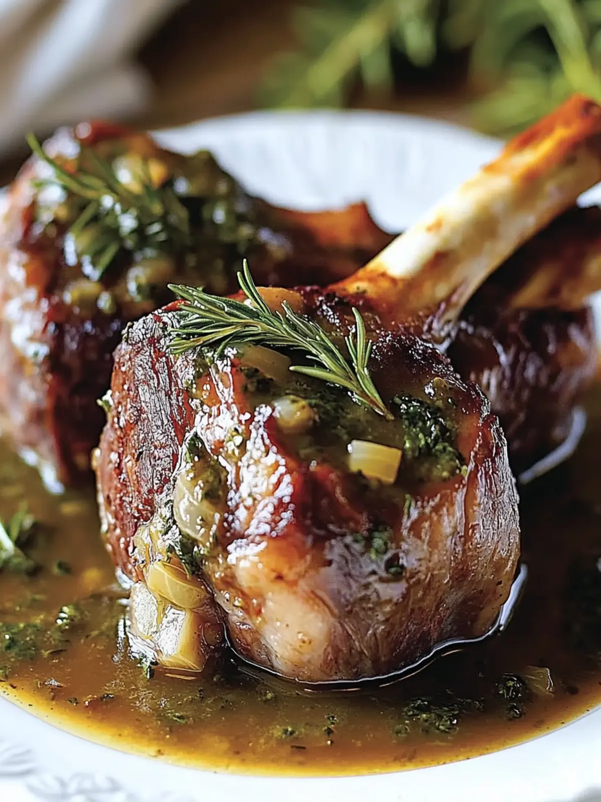 Slow-Cooked Lamb Shanks with Herby Gravy Bliss