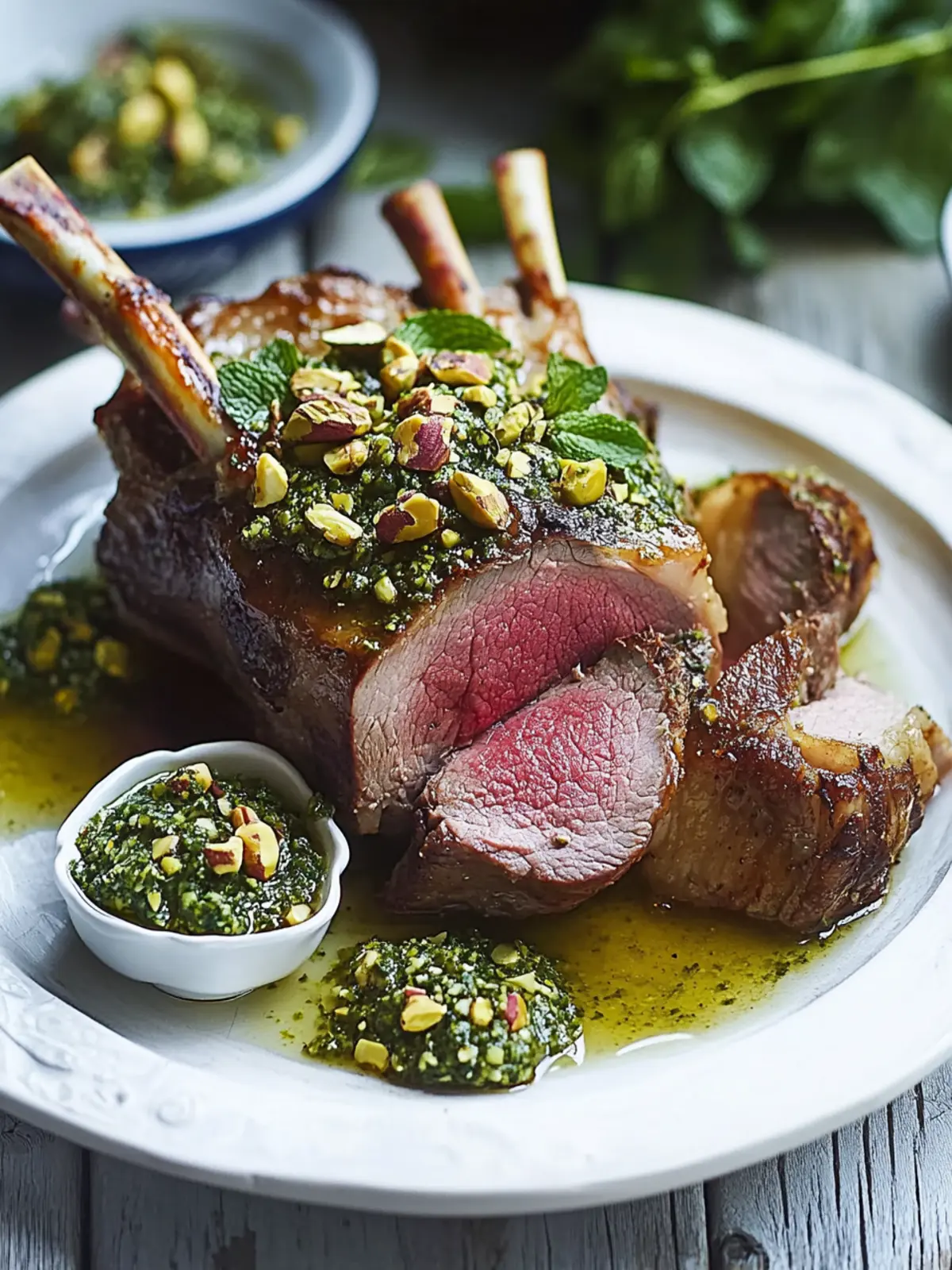 Irresistible Buttermilk Brined Lamb with Mint Pistachio Relish 2 Buttermilk Brined Lamb With Mint and Pistachio Relish