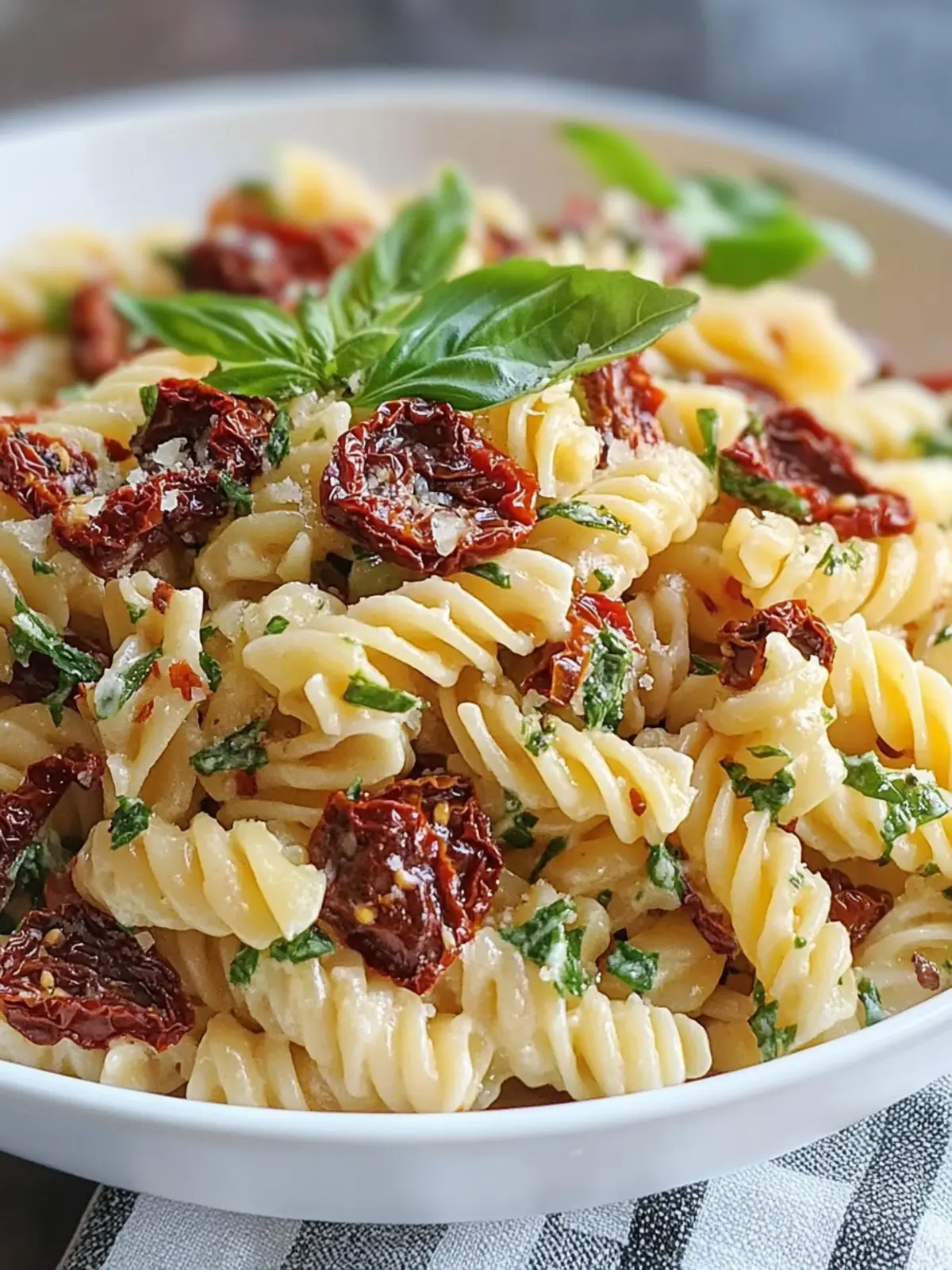 Fresh Chilled Pasta Salad with Sun-Dried Tomatoes Bliss 2 Fresh Chilled Pasta Salad with Sun-Dried Tomatoes