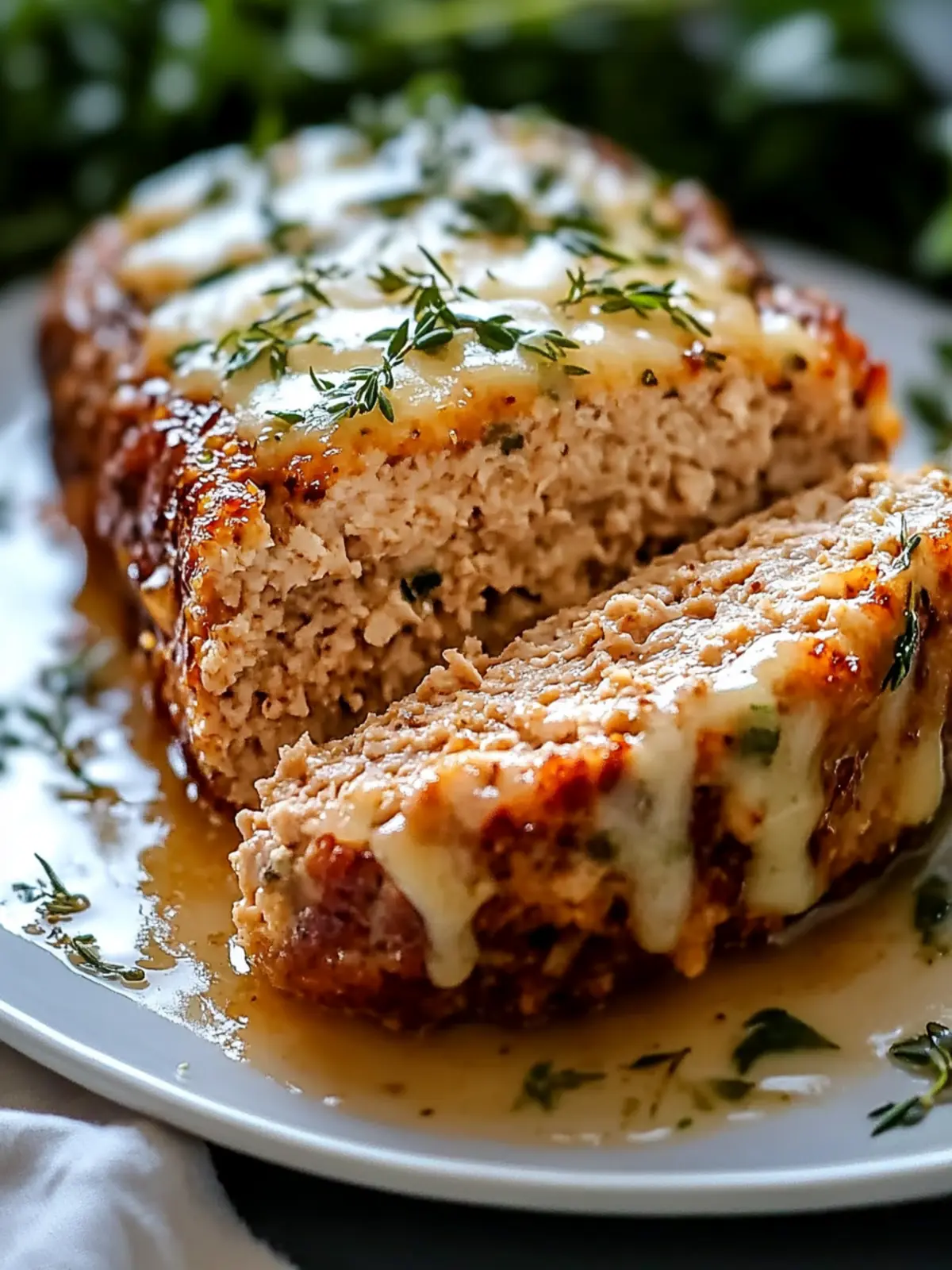 Garlic Parmesan Chicken Meatloaf